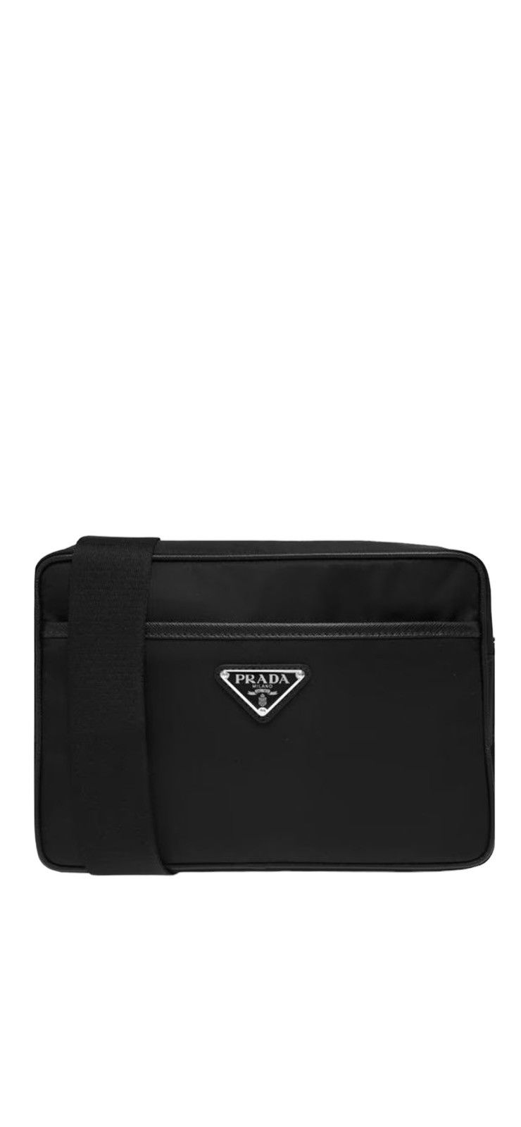 image of Prada Nylon Sidebag in Black, Men's