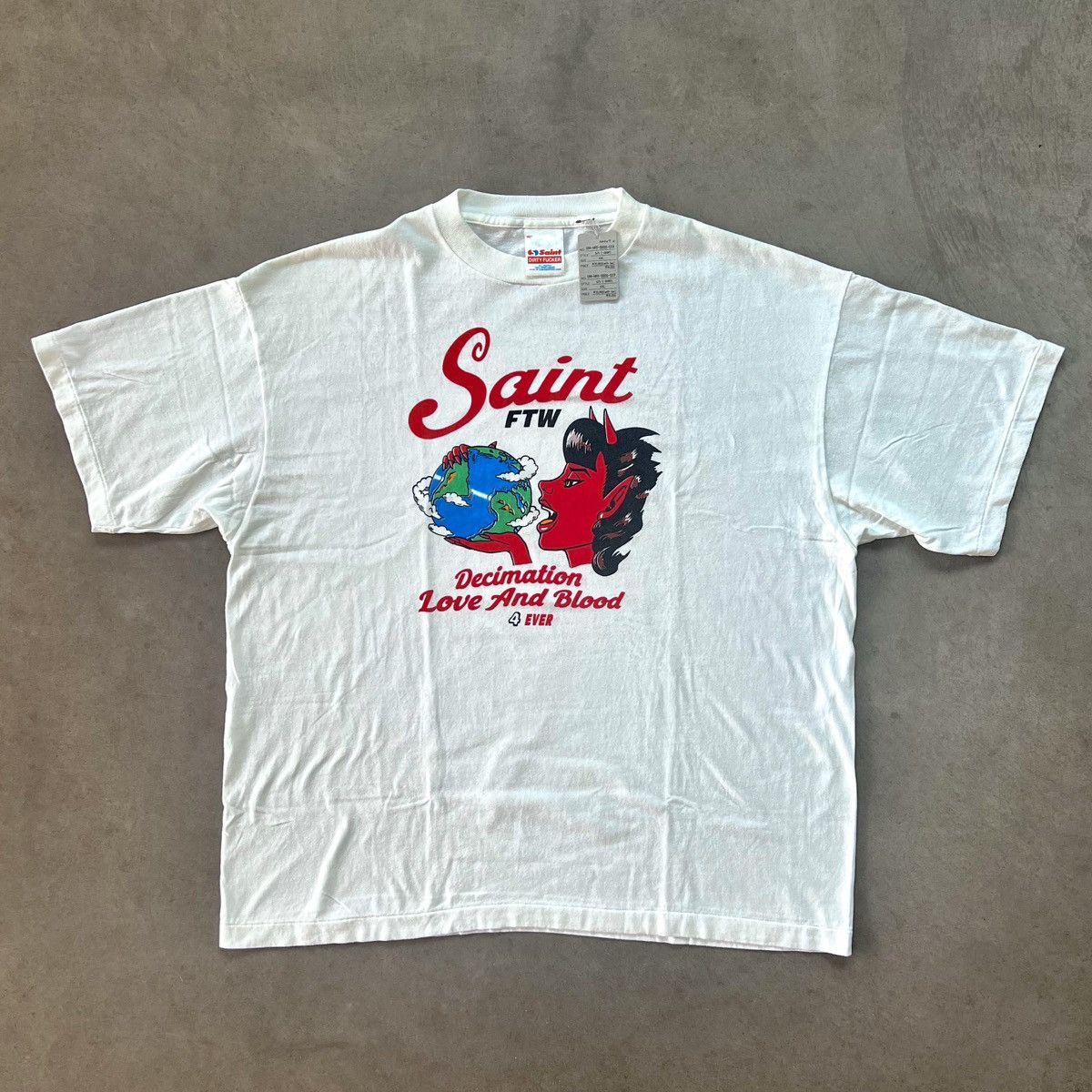 Pre-owned Saint Michael Saint Devil - Saint Mxxxxxx Ftw Love & Blood F/w 2025 In White