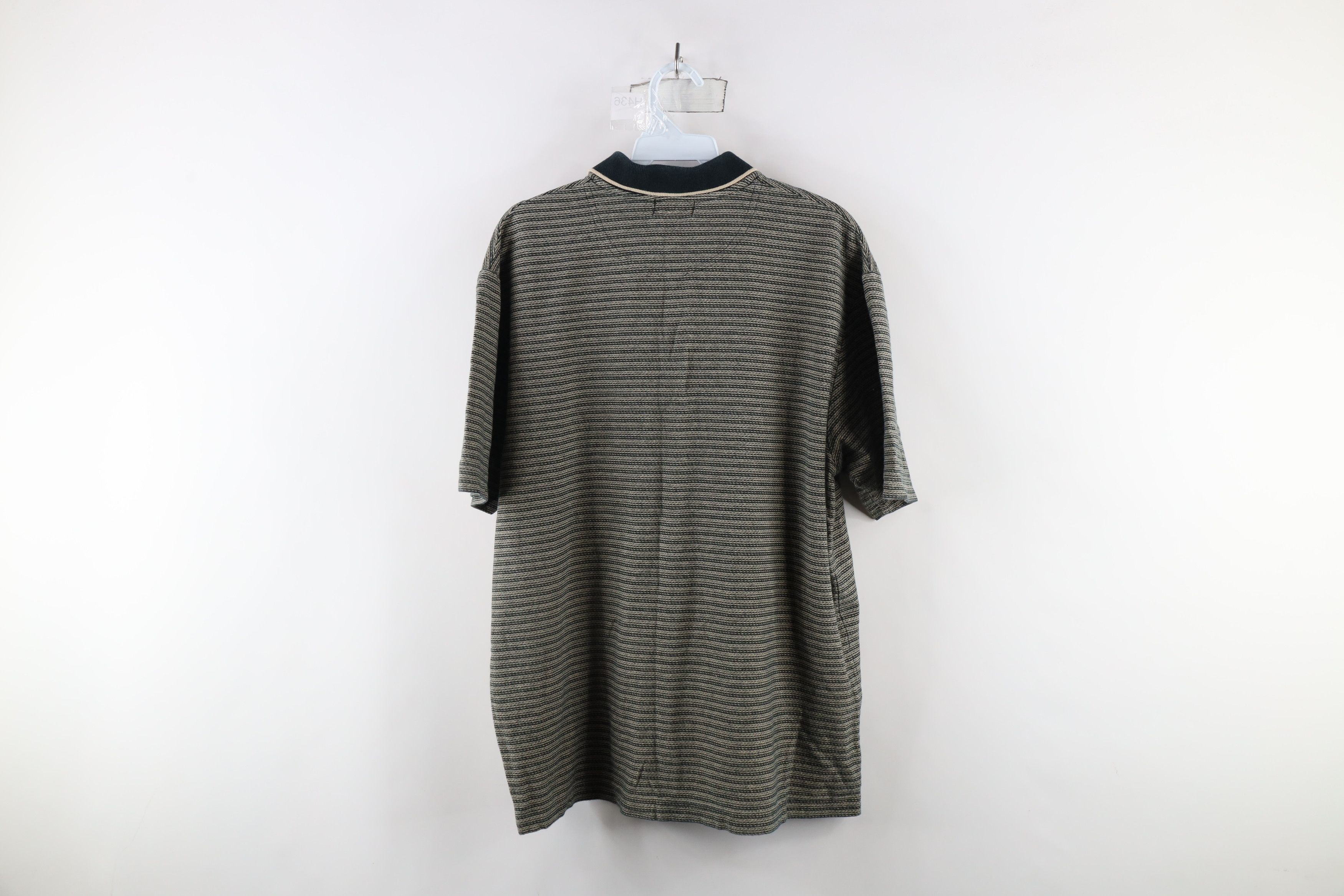 Vintage Vintage 90s Streetwear Striped Knit Collared Golf Polo Shirt Size US L / EU 52-54 / 3 - 7 Thumbnail