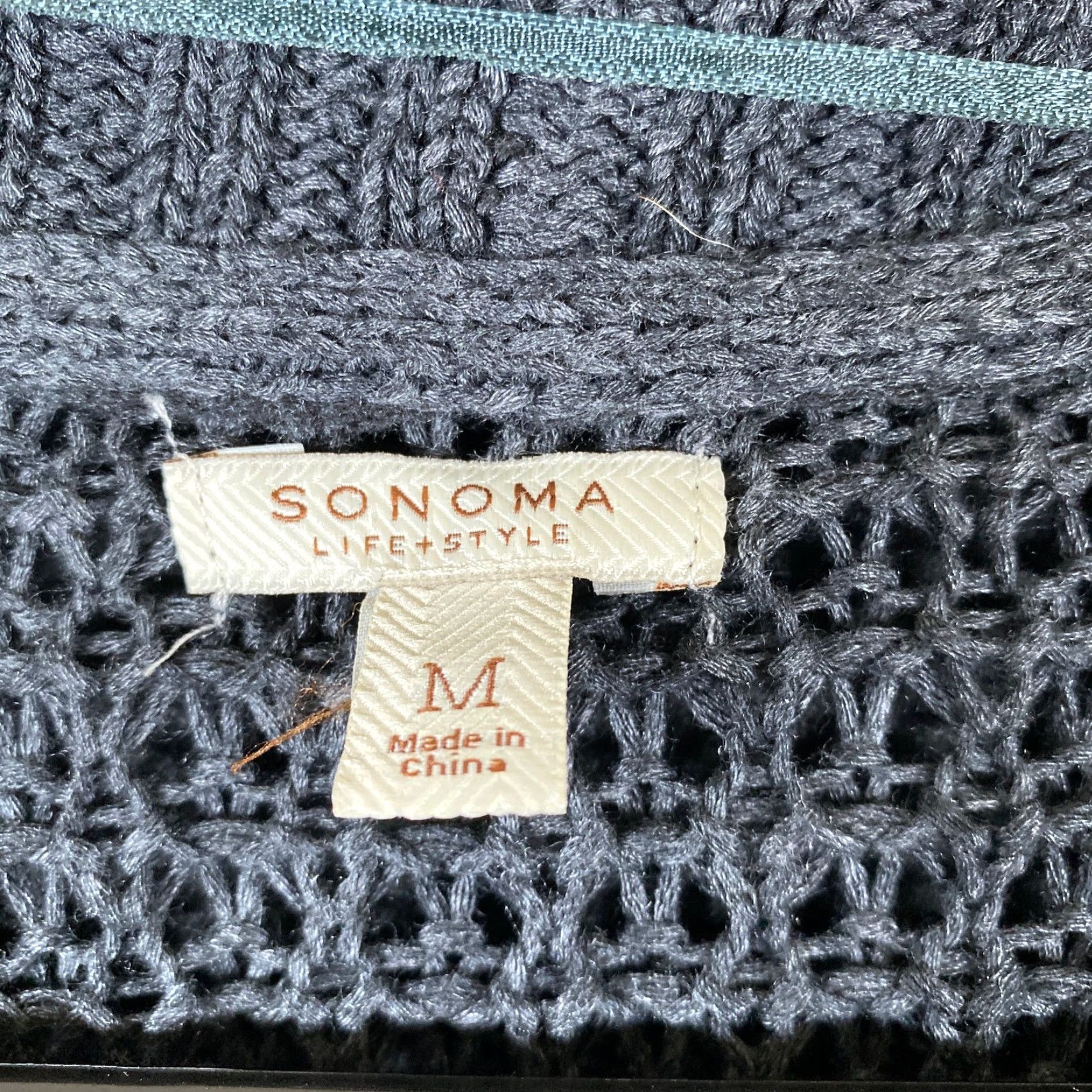 Vintage SONOMA Cardigan Sweater M Gray Open-Knit Cotton Blend Short Sleeve Fall Winter Casual Workwear Womens Size M / US 6-8 / IT 42-44 - 6 Thumbnail