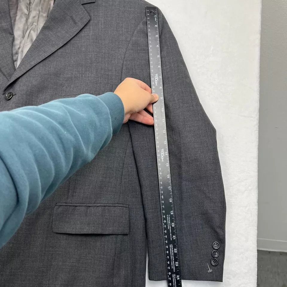 Brooks Brooks Stretch Blazer Suit Men 50R Gray 3 Buttons 100% Wool Size 50R - 6 Thumbnail