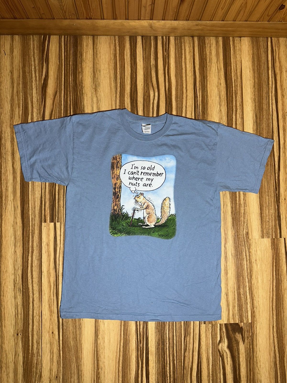 Gildan Im so old I cant remember where my nuts are Vintsquirrel tee Size US L / EU 52-54 / 3 - 1 Thumbnail