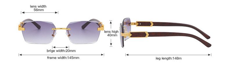 VIBE Crazy Street ins style custom avant-garde sunglasses Size ONE SIZE - 5 Thumbnail