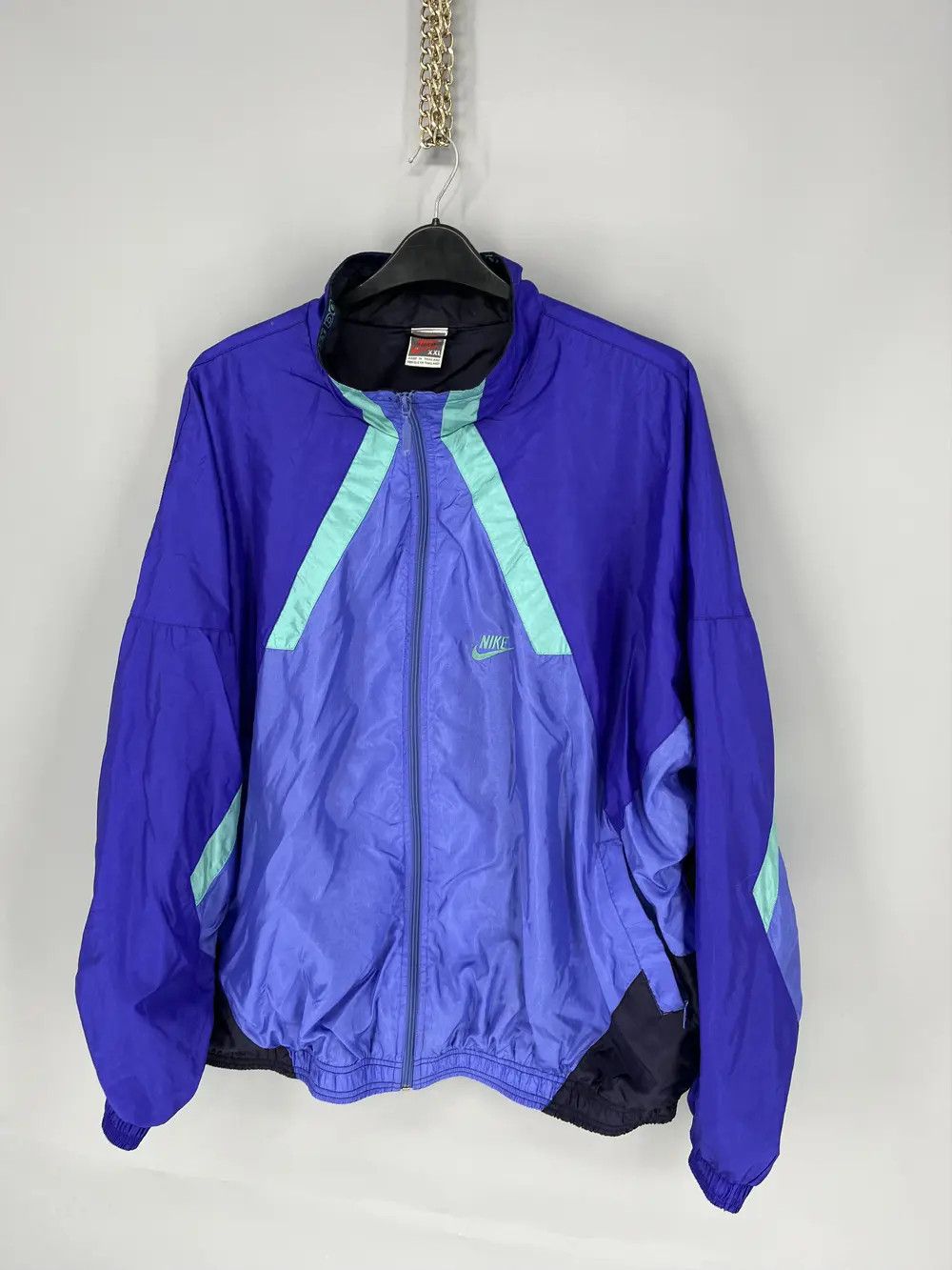 Vintage 80s Vintage Nike Just do it Nylon Track Top Jacket Size US XXL / EU 58 / 5 - 3 Thumbnail