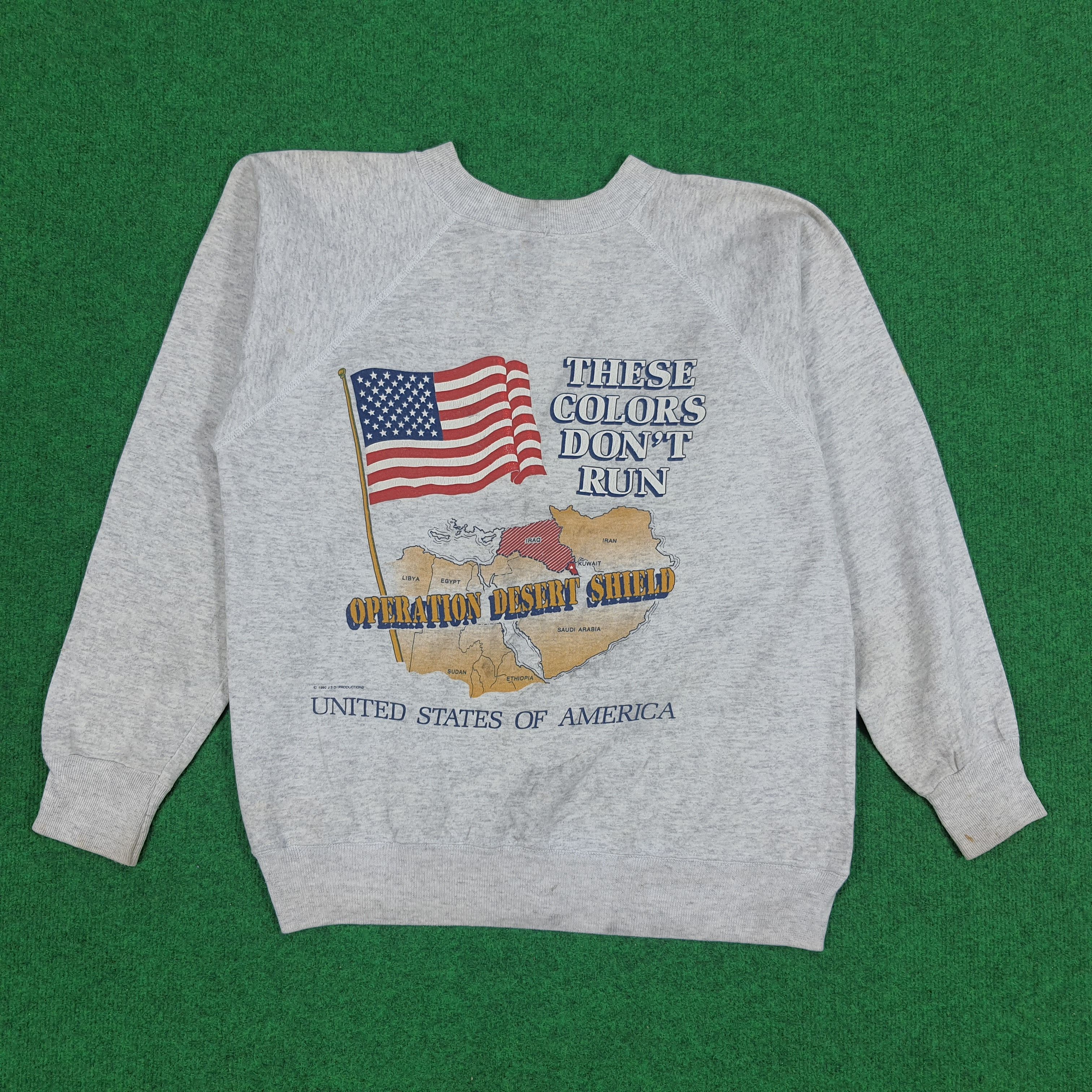 Vintage Vintage United State Of America 90s Run Sweatshirt Size US M / EU 48-50 / 2 - 1 Thumbnail