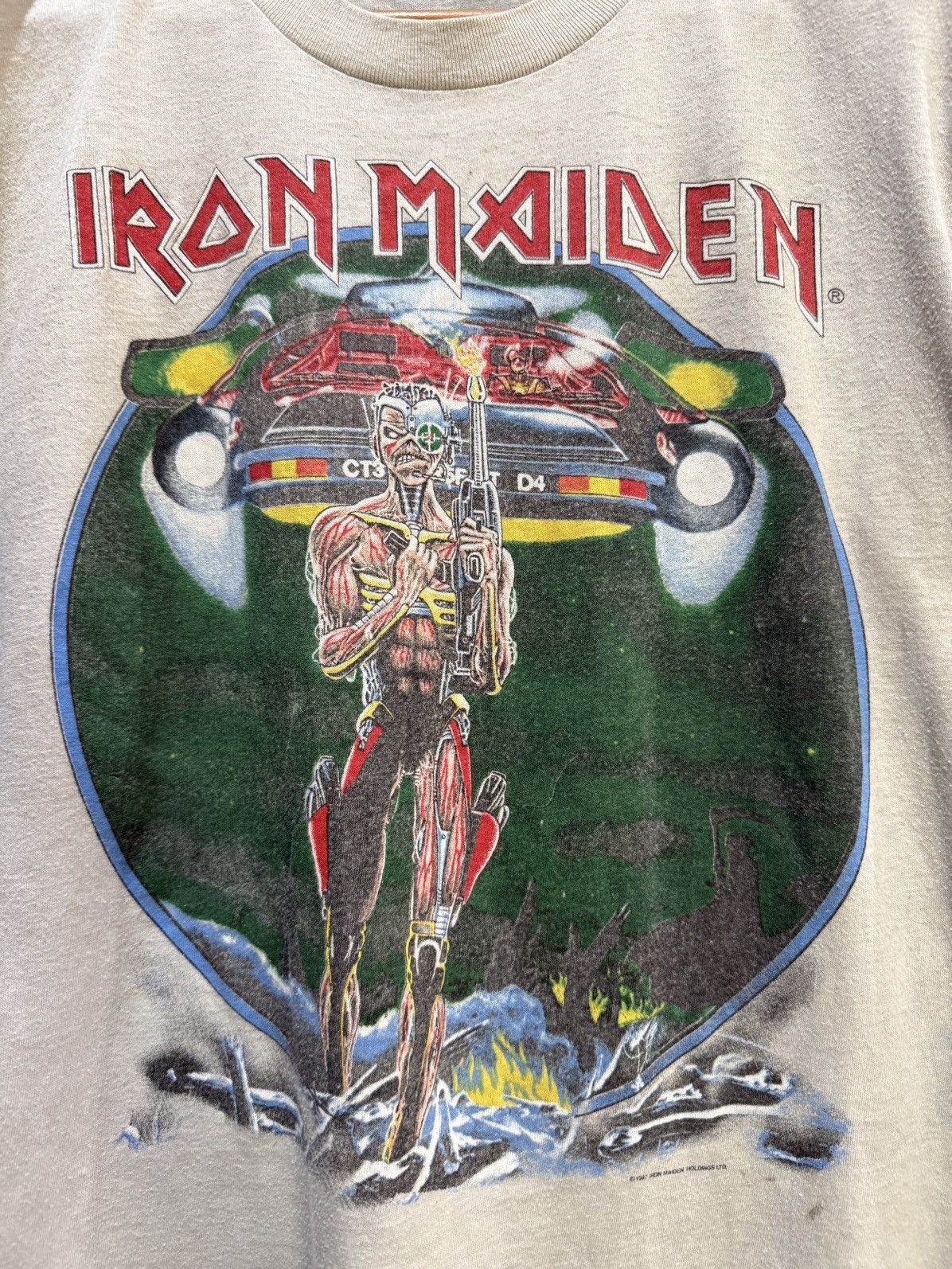 Band Tees Vintage 80s Iron Maiden Eddie Lives Tour Tank Top Tee Size US L / EU 52-54 / 3 - 3 Thumbnail