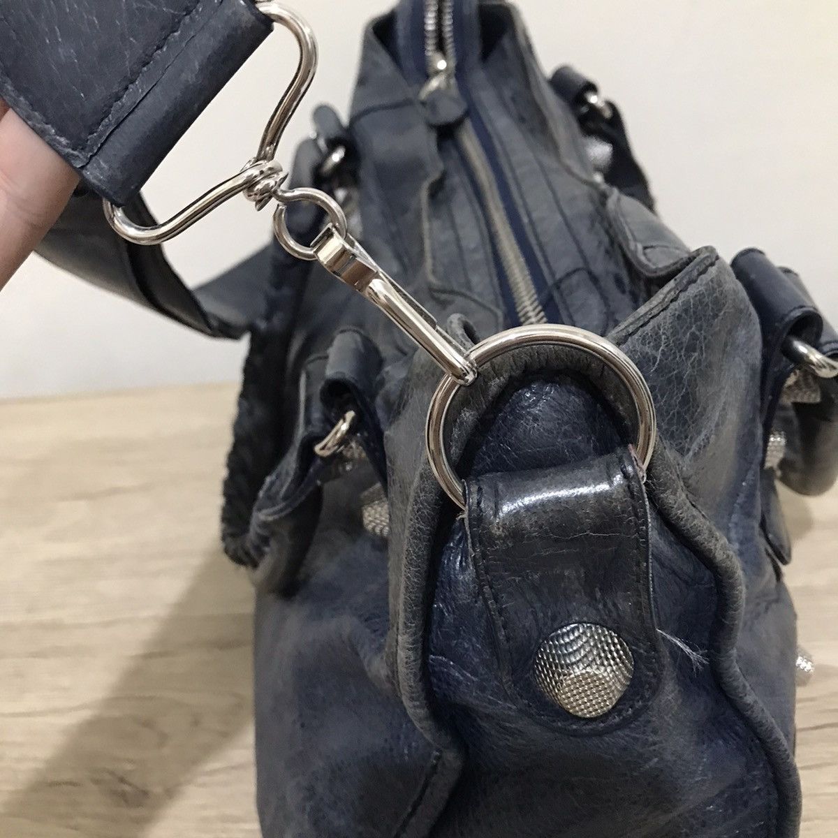 Balenciaga BALENCIAGA - CITY BAG - GIANT 21 SILVER HARDWARE (NAVY) Size ONE SIZE - 14 Thumbnail