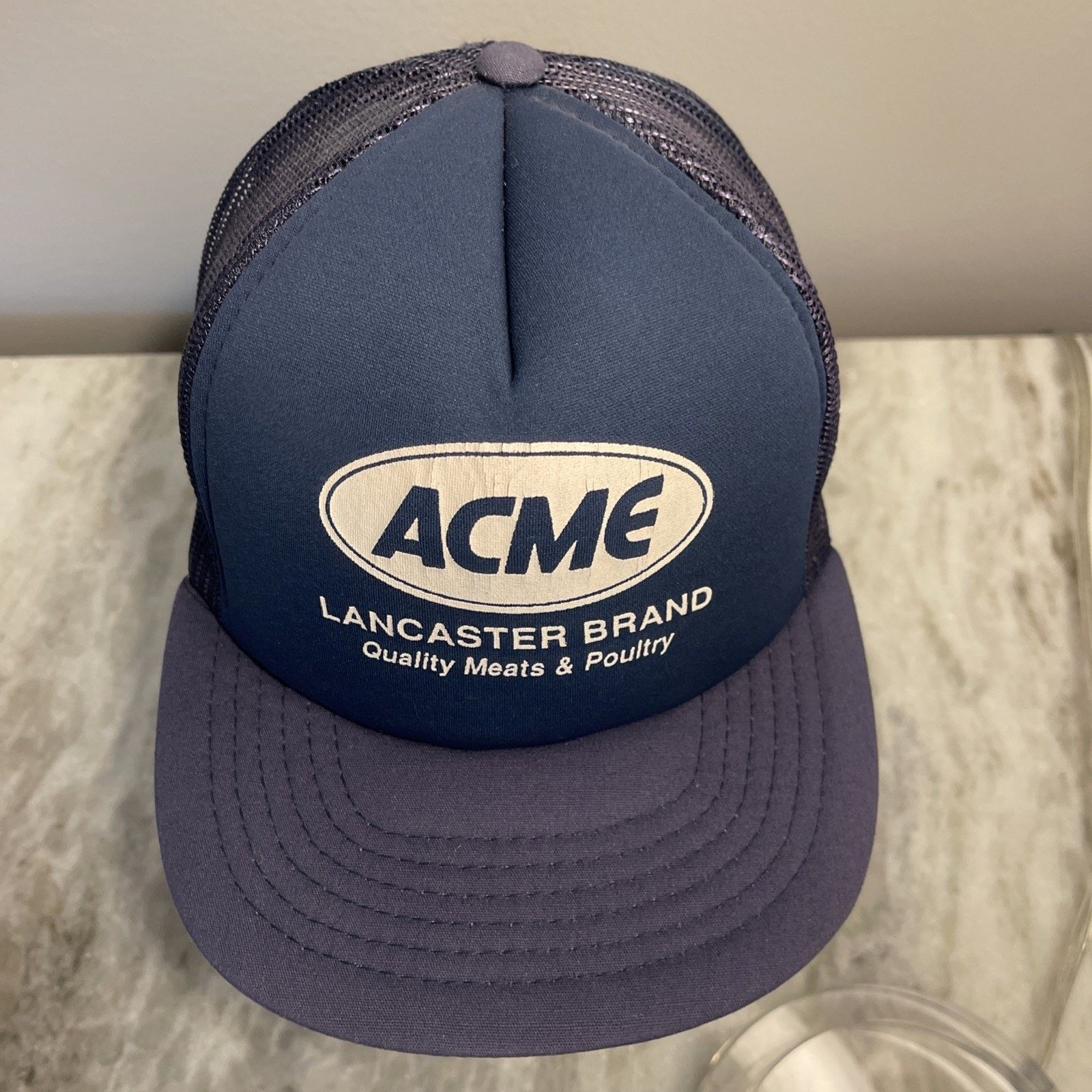 Vintage Vintage 1980’s Trucker Hat Snapback Cap ACME Food Seafood Size ONE SIZE - 4 Thumbnail