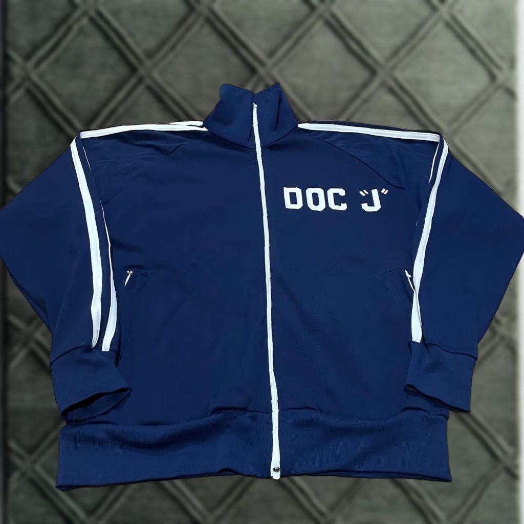 Vintage VINTAGE Doctor J Jacket Julius Erving Navy Warm Up Track Men's XL 70s NBA Size US XL / EU 56 / 4 - 1 Thumbnail