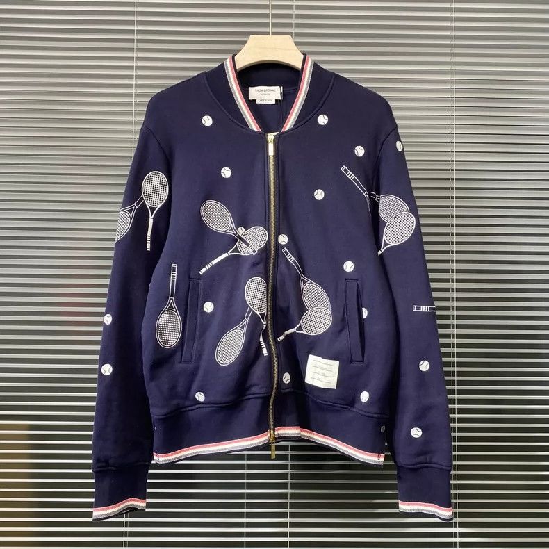 Thom Browne Thom Browne size3 Tennis embroidered jacket Size US L / EU 52-54 / 3 - 1 Thumbnail