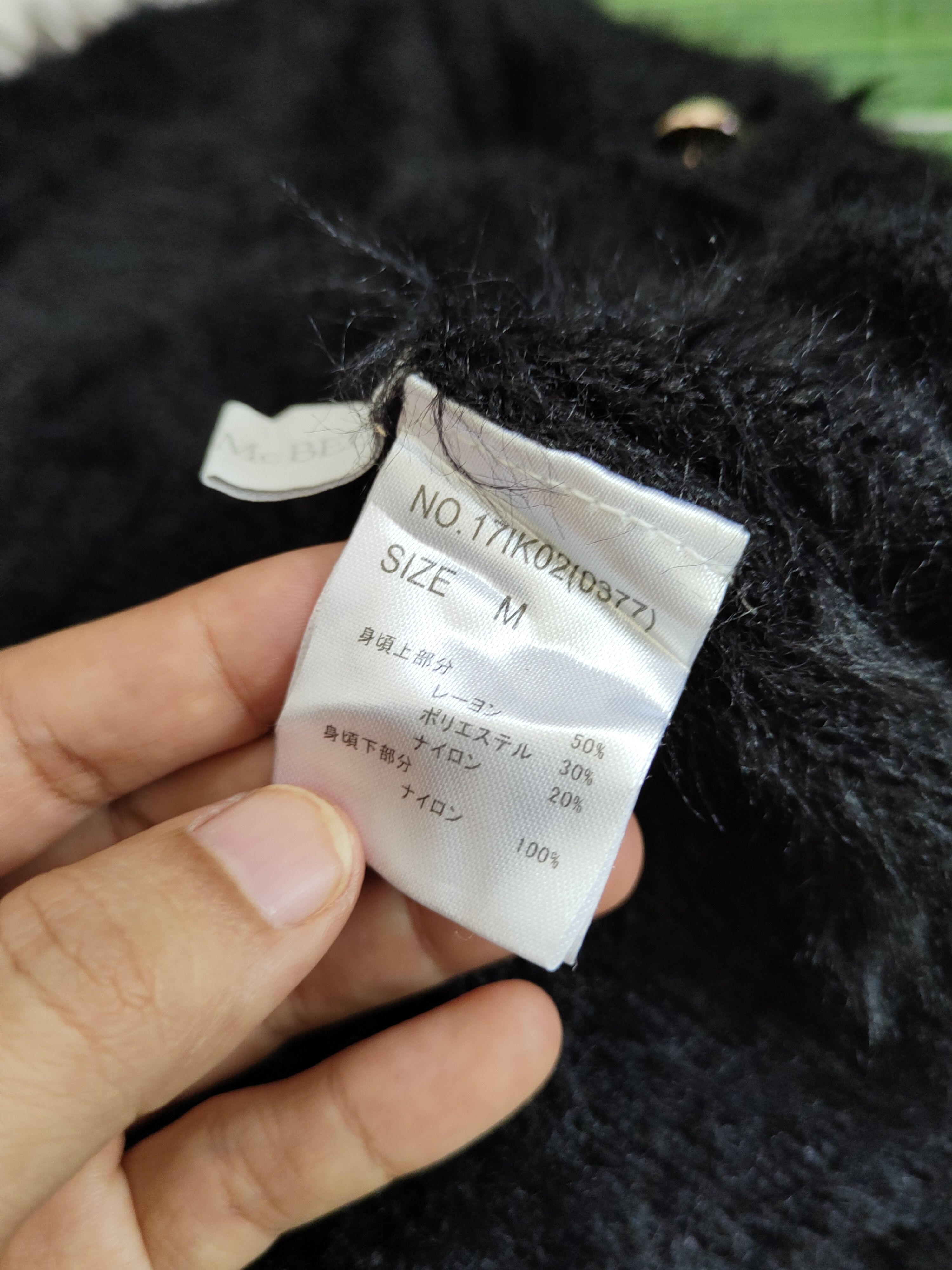 Japanese Brand × Vintage Cecil McBee Black Fur Mohair Knitwear Cardigan #S2073 Size M / US 6-8 / IT 42-44 - 12 Thumbnail