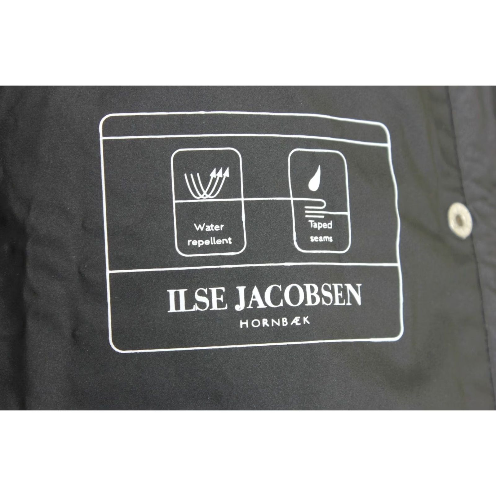 Ilse Jacobsen ILSE JACOBSEN RAINCOAT Hooded Jacket Women Size M PVC Coated MJ2219 Size M / US 6-8 / IT 42-44 - 6 Thumbnail