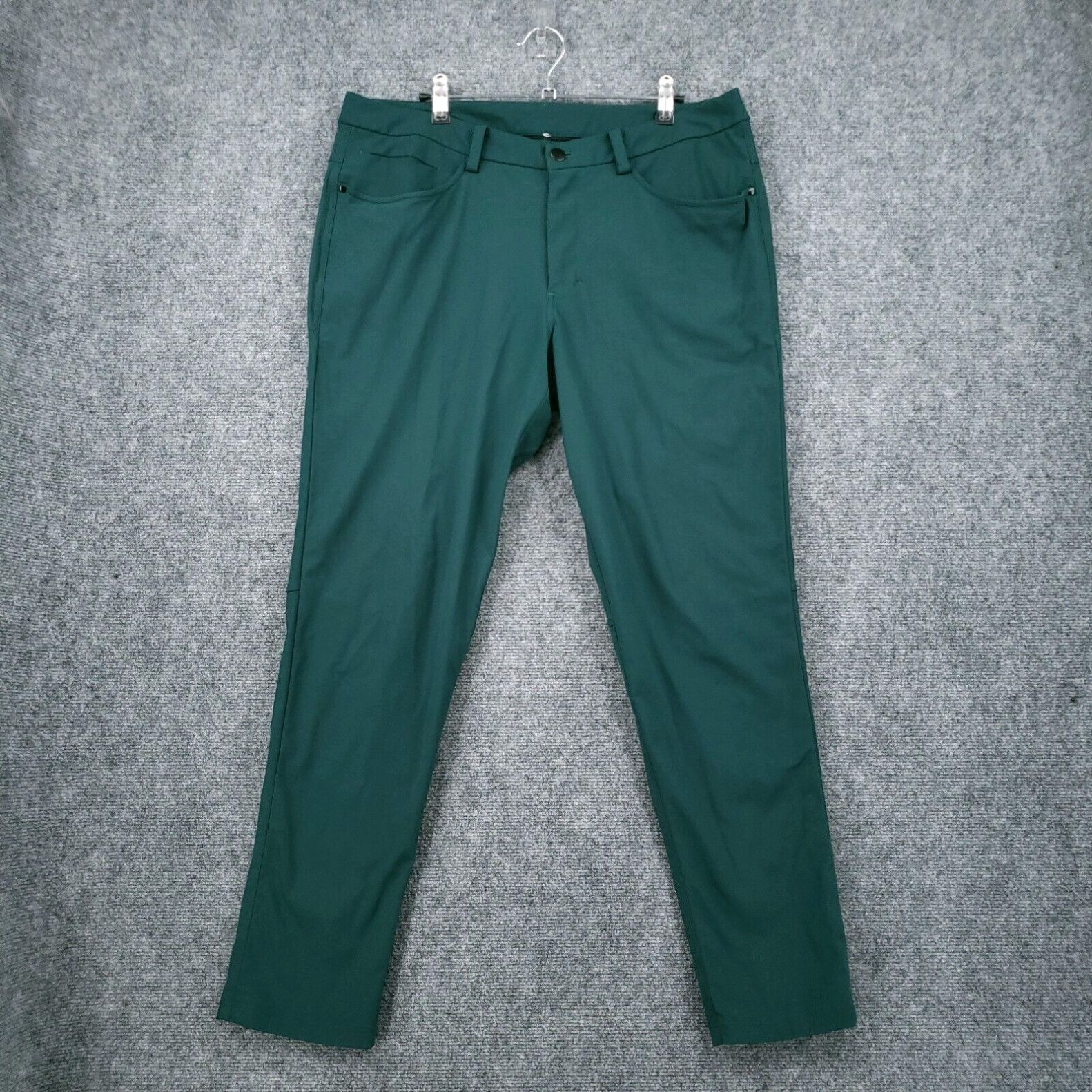 image of Lululemon Pants Mens 34X31 Green Abc Commission Classic Stretch Golf Flat Front in White