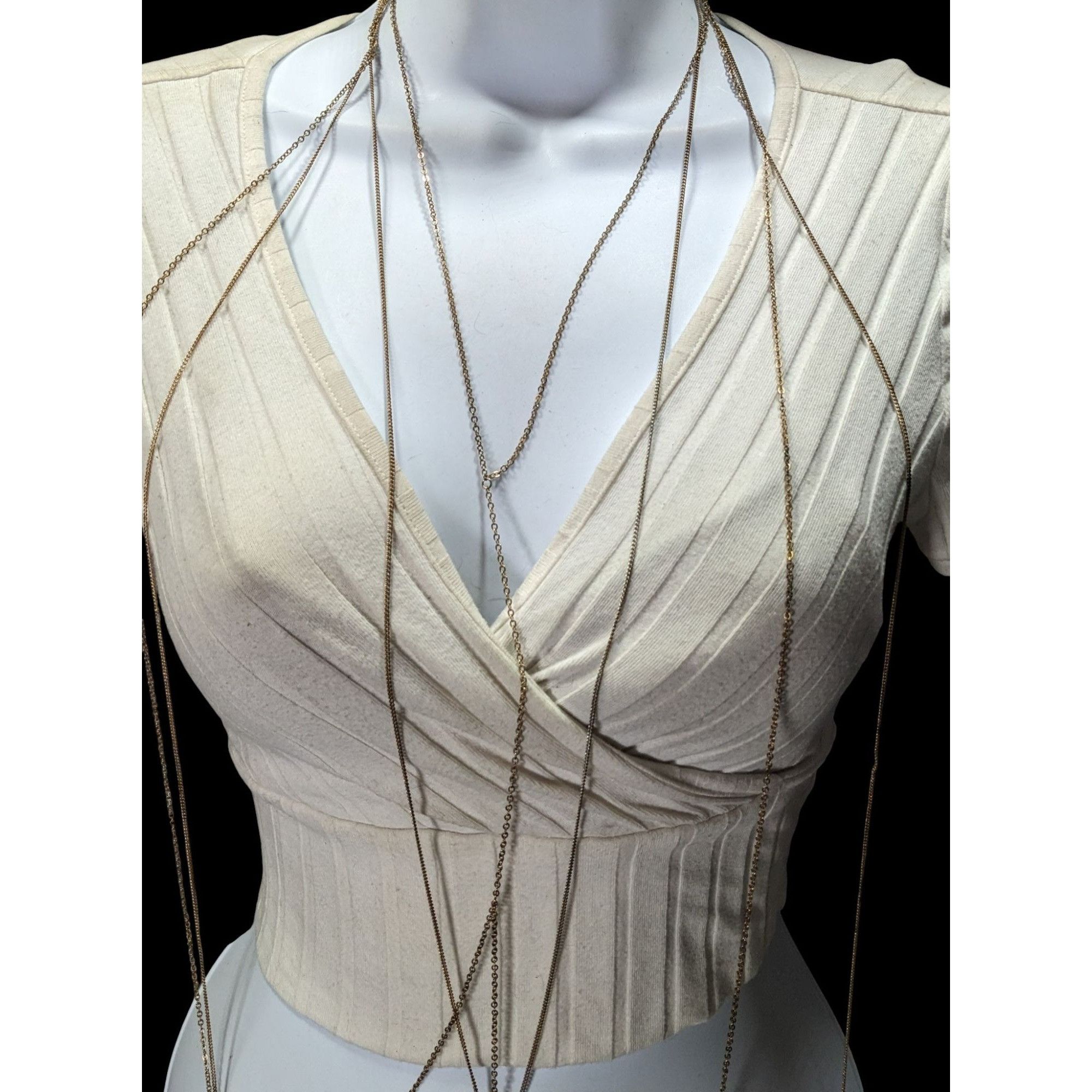 Aldo Party Club Gold-Tone ALDO Layered Body Chain Size ONE SIZE - 3 Thumbnail
