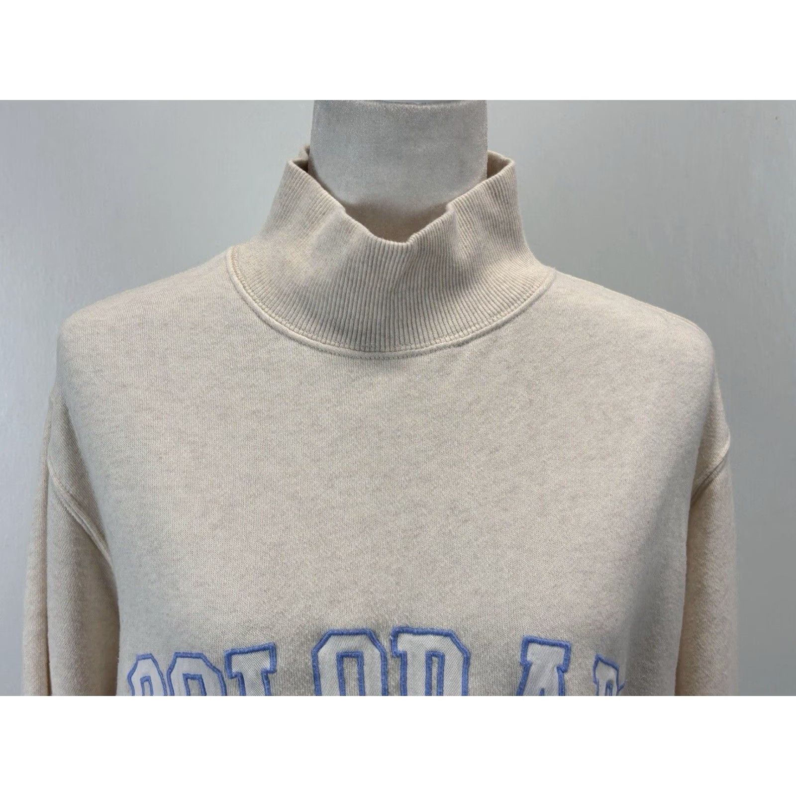 Vintage Aerie Sweatshirt Womens Small Oversized Ivory Pullover with Pockets Size S / US 4 / IT 40 - 5 Thumbnail
