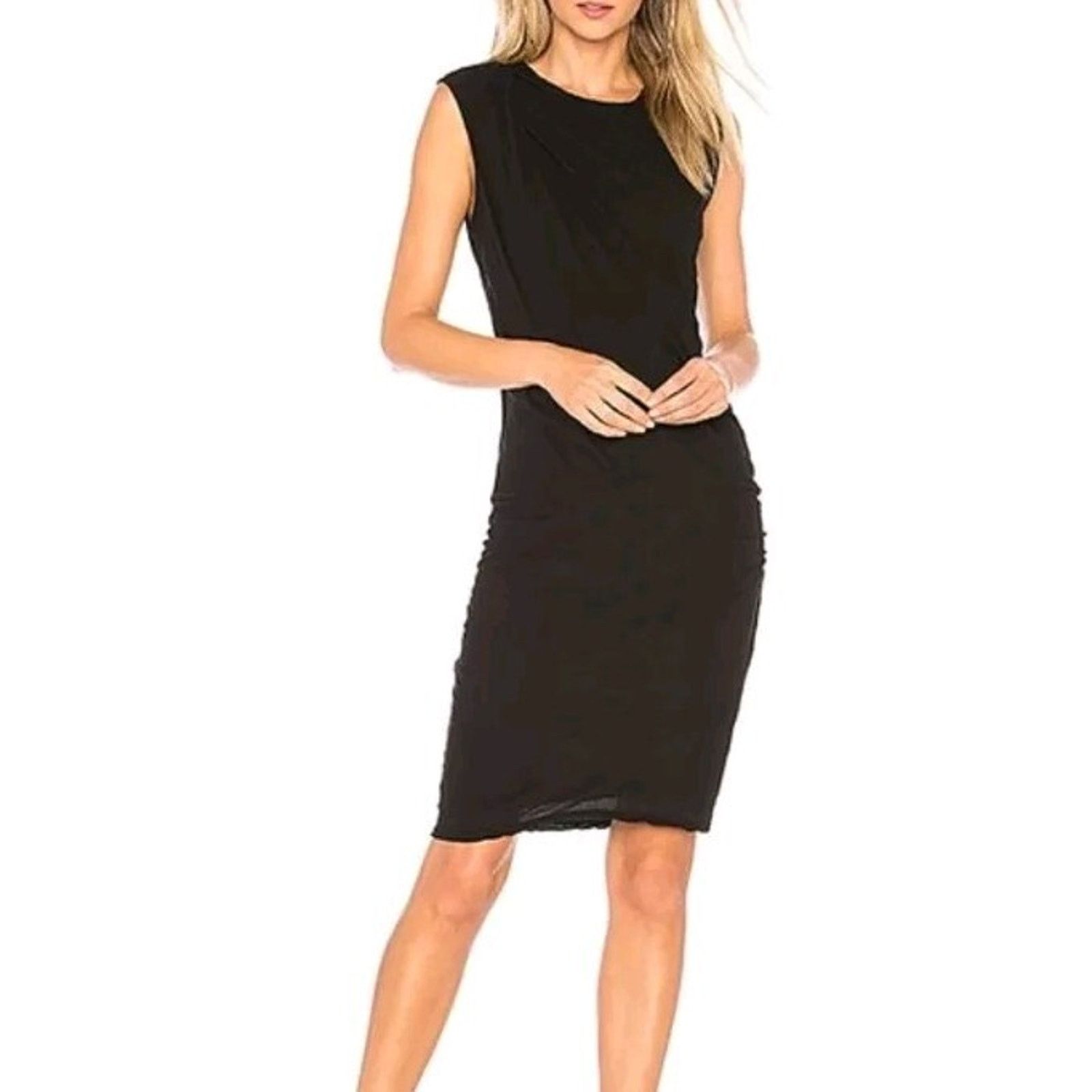 James Perse JAMES PERSE Classic Skinny Dress in Black Size 2 / Med | Grailed