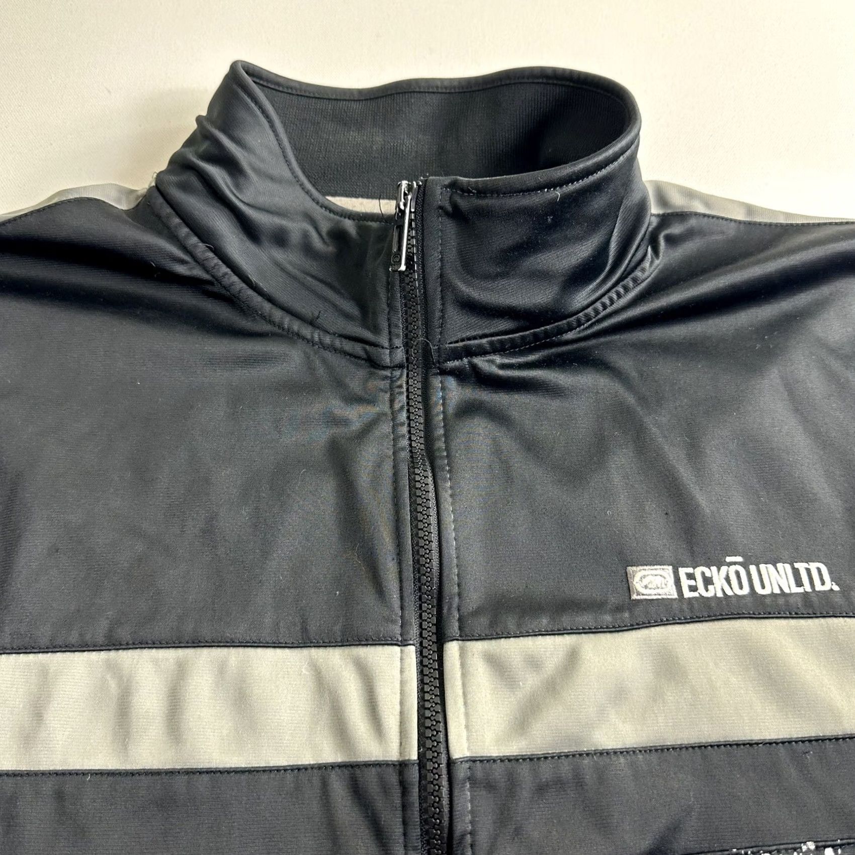 Ecko Unltd. Vintage Ecko Y2K Track Jacket Men 2XL Black Full Zip Speckled Fleck GRUNGE Size US XXL / EU 58 / 5 - 5 Thumbnail