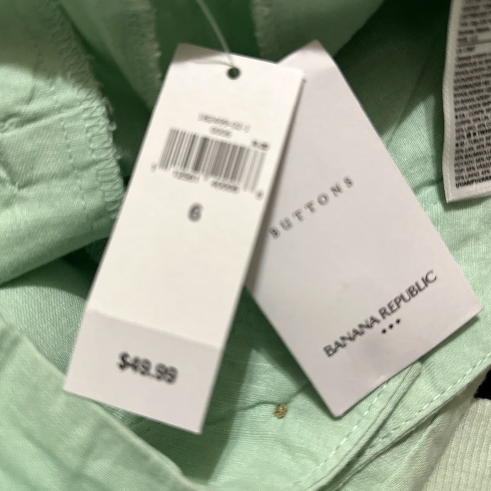 Banana Republic NWT Banana Republic Factory Store Women Green Linen Pants 6 Cropped Slim Boyfriend NWT Pants Womens Spring Green Linen 6 Size 28" / US 6 / IT 42 - 5 Thumbnail