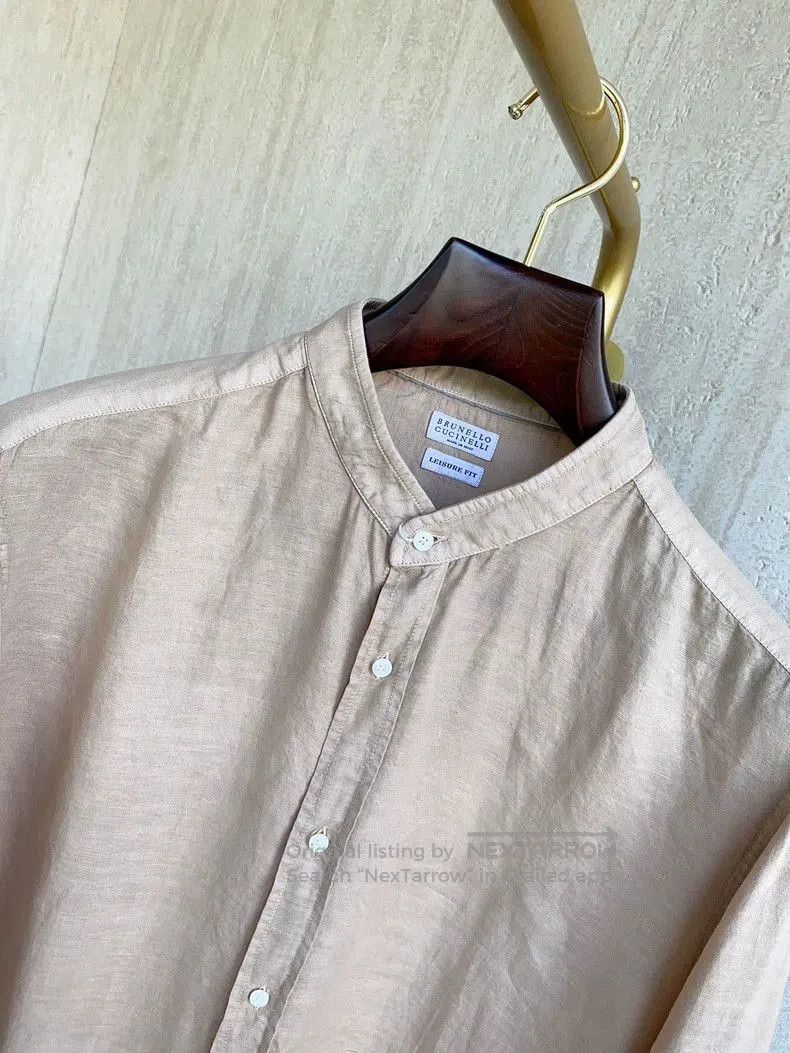 Brunello Cucinelli Brunello Cucinelli Beige Linen-Cotton Shirt. Size US XXL / EU 58 / 5 - 1 Thumbnail