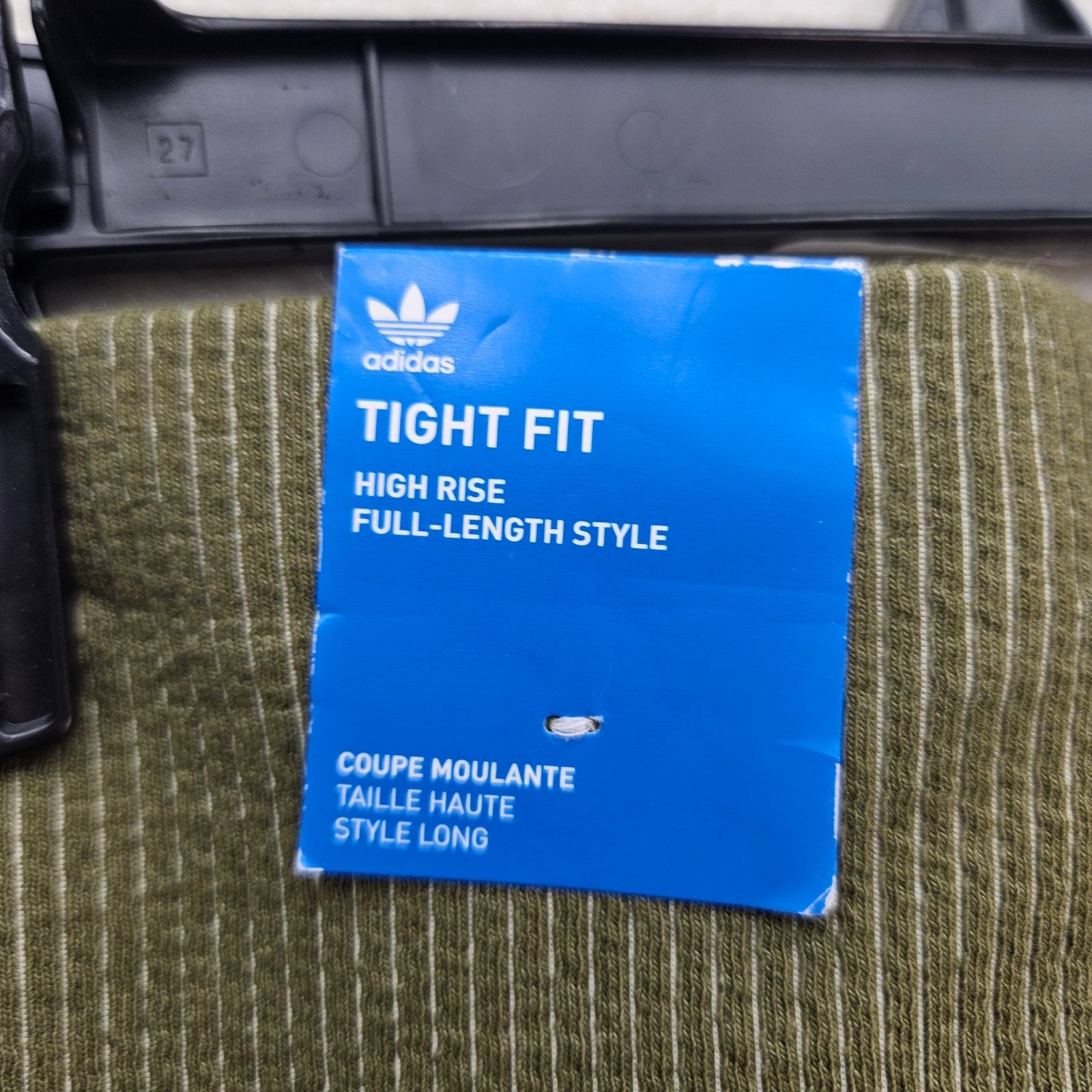 Adidas ADIDAS ORIGINAL WOMEN'S XS RIBBED OLIVE GREEN SHORT LEGGING Size 24" / US 00 / IT 34 - 7 Thumbnail
