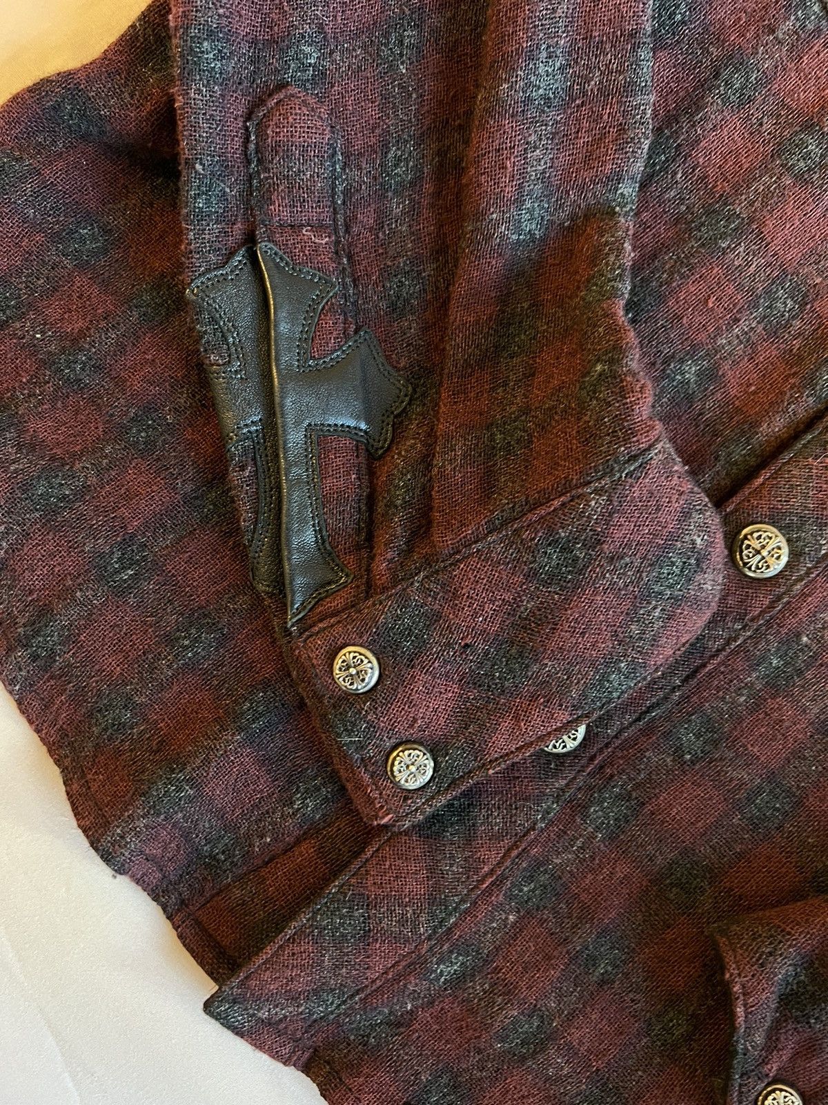 Chrome Hearts Chrome hearts flannel with cross patches on sleeves Size US M / EU 48-50 / 2 - 2 Thumbnail