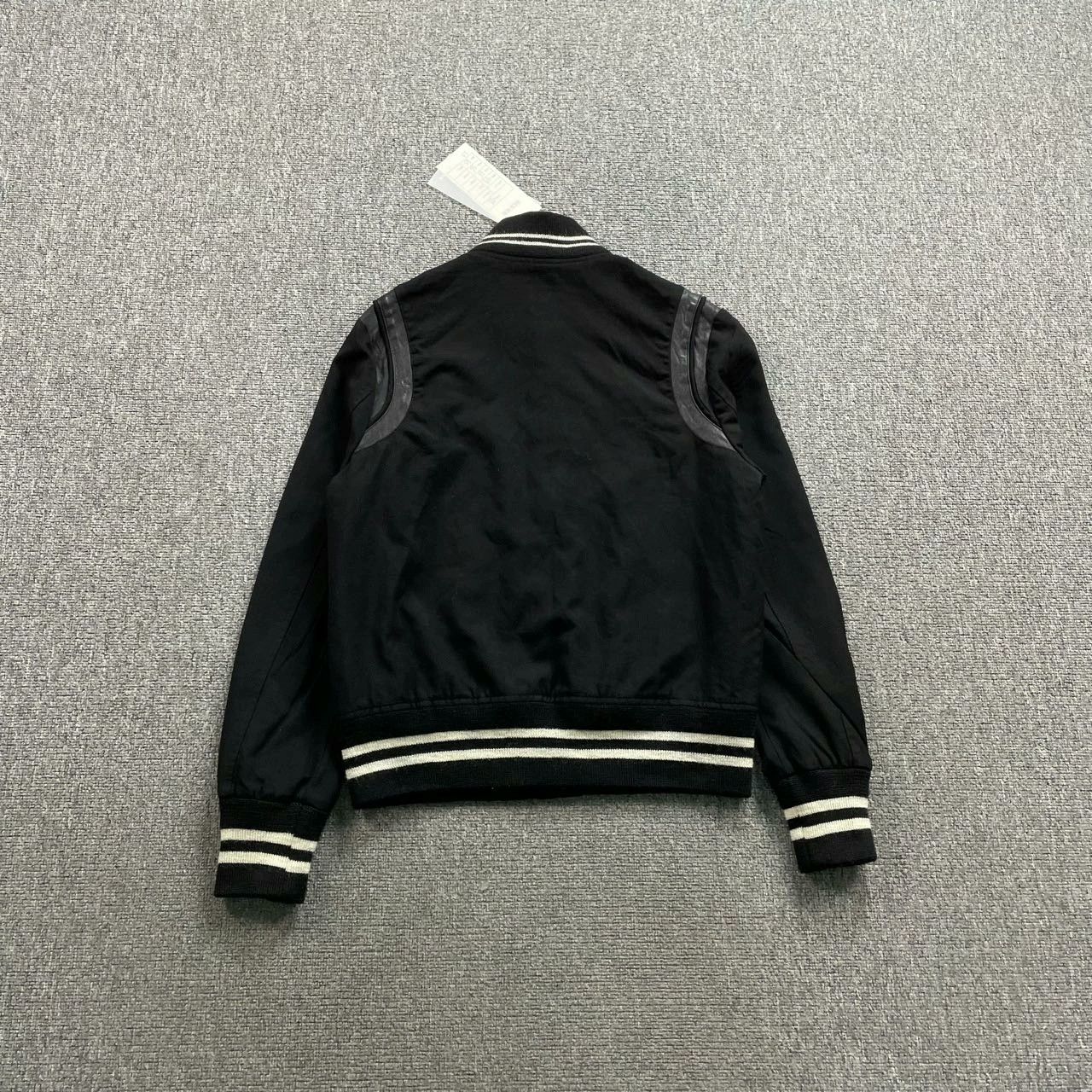 Saint Laurent Paris SAINT LAURENT SLP Black White Baseball Jacket Size US M / EU 48-50 / 2 - 2 Thumbnail