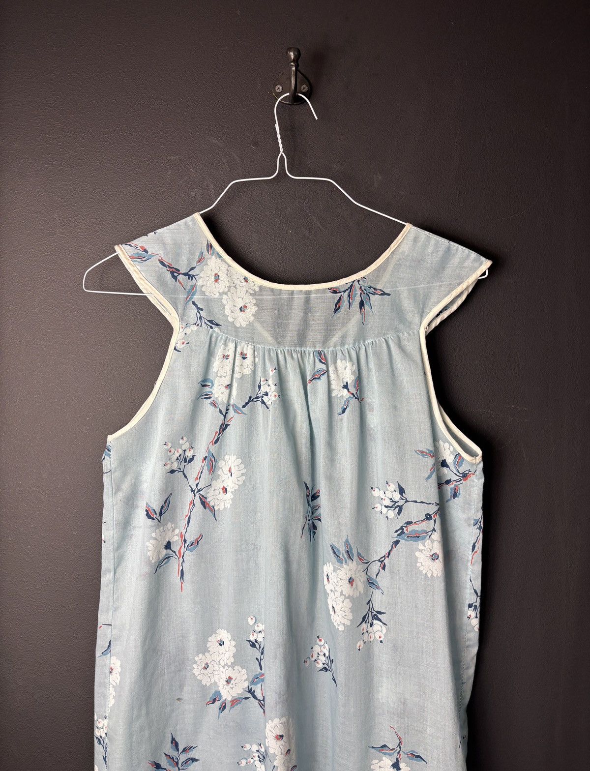 Vintage Vintage Night Gown Asian Floral Print 1970s Slip Dress Sleep Size ONE SIZE - 3 Thumbnail