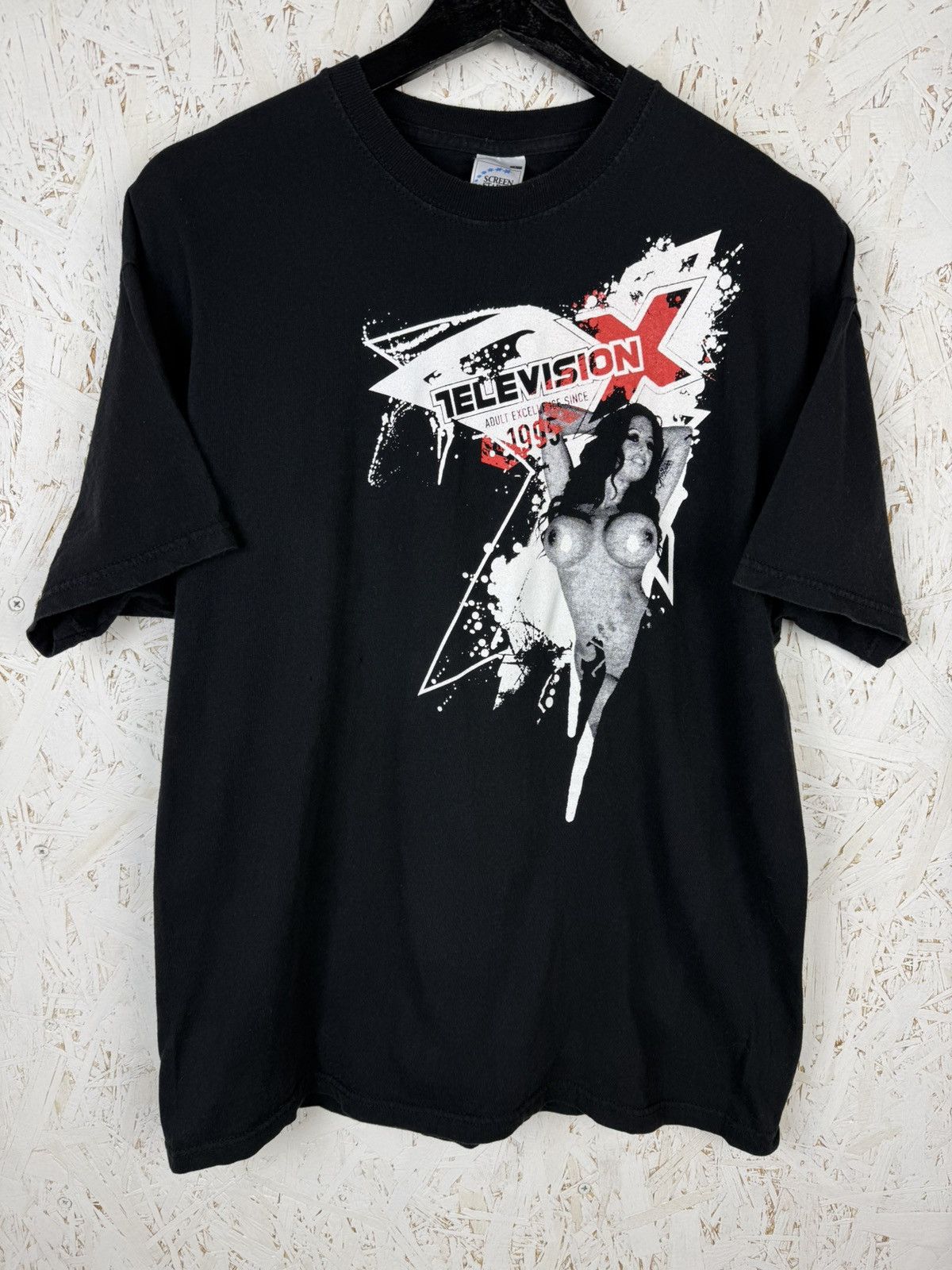 Vintage Vintage TelevisionX Adult Channel Promo Porn Nude 18+ Tee ~M Size US M / EU 48-50 / 2 - 1 Thumbnail