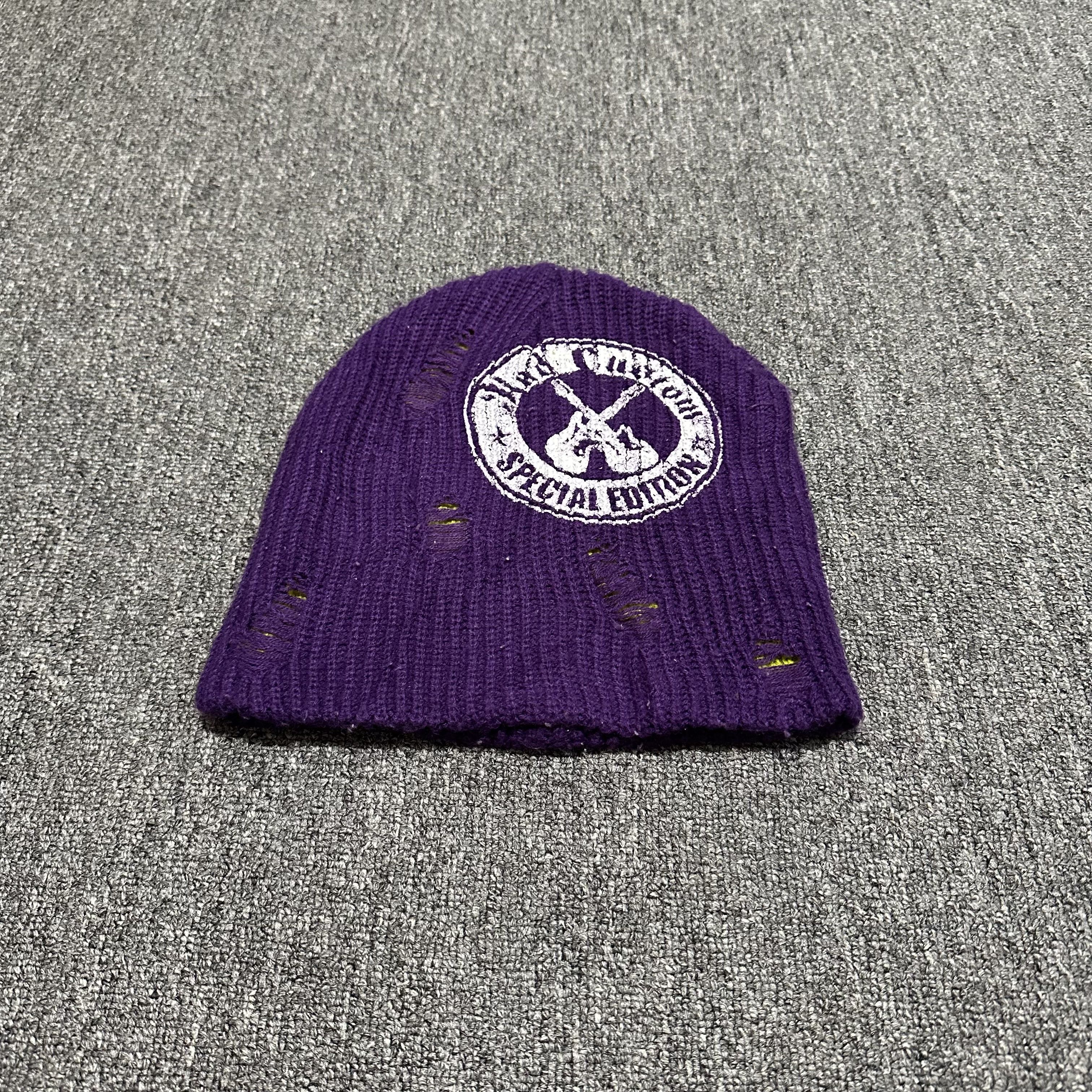 Japanese Brand Rad Custom Distressed Beanie Size ONE SIZE - 1 Thumbnail