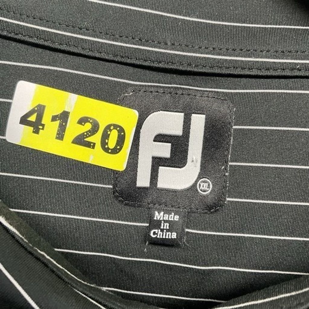 Footjoy FootJoy FJ Black Moisture Wicking Logo Polo Shirt Men 2XL Size US XXL / EU 58 / 5 - 2 Thumbnail