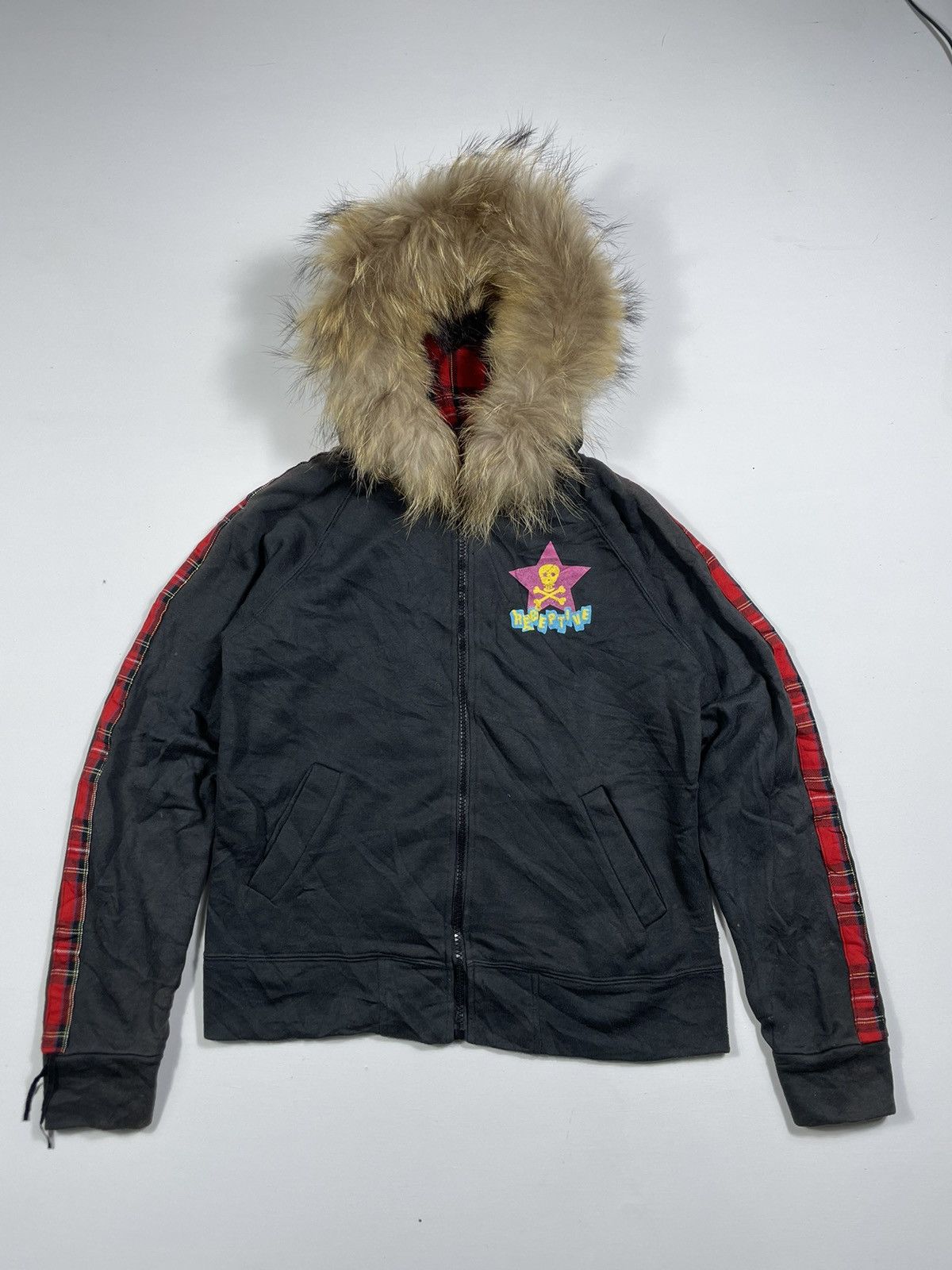 If Six Was Nine Receptive poem skull Black faded Fur Hoodie style Size US S / EU 44-46 / 1 - 1 Thumbnail