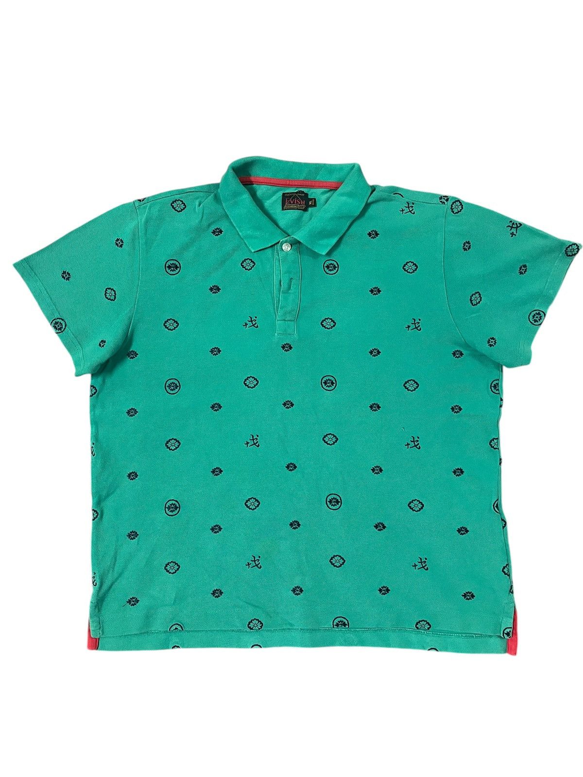 Evisu Evisu Embroidered All-Over Polo Shirt Size L / US 10 / IT 46 - 1 Thumbnail