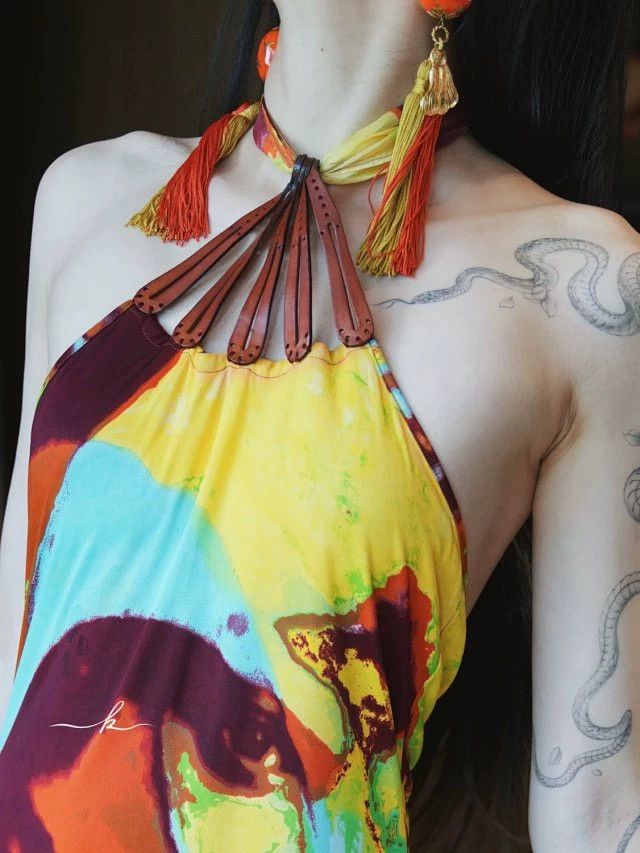 Jean Paul Gaultier Jean Paul Gaultier Vintage Runway Halter Maxi Dress Size M / US 6-8 / IT 42-44 - 5 Thumbnail