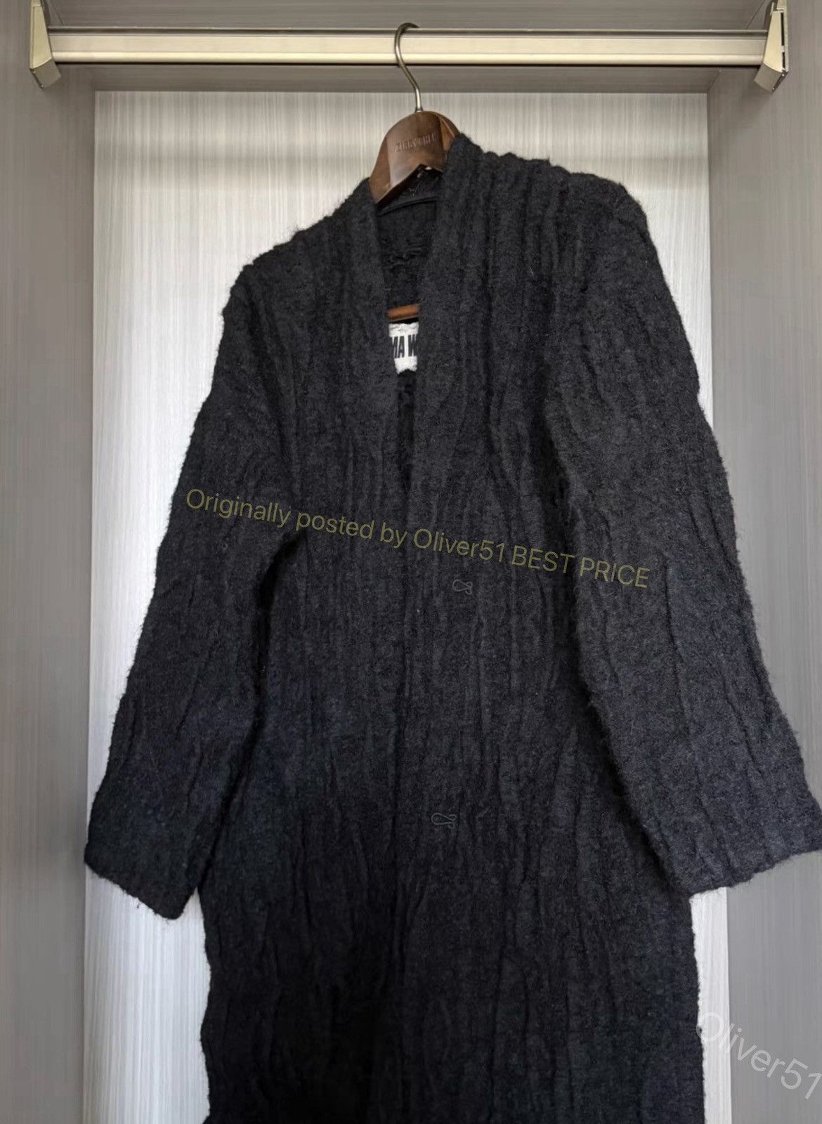 Uma Wang Uma Wang early cashmere‑mohair robe coat YYYY17/2610 Size S / US 4 / IT 40 - 2 Thumbnail
