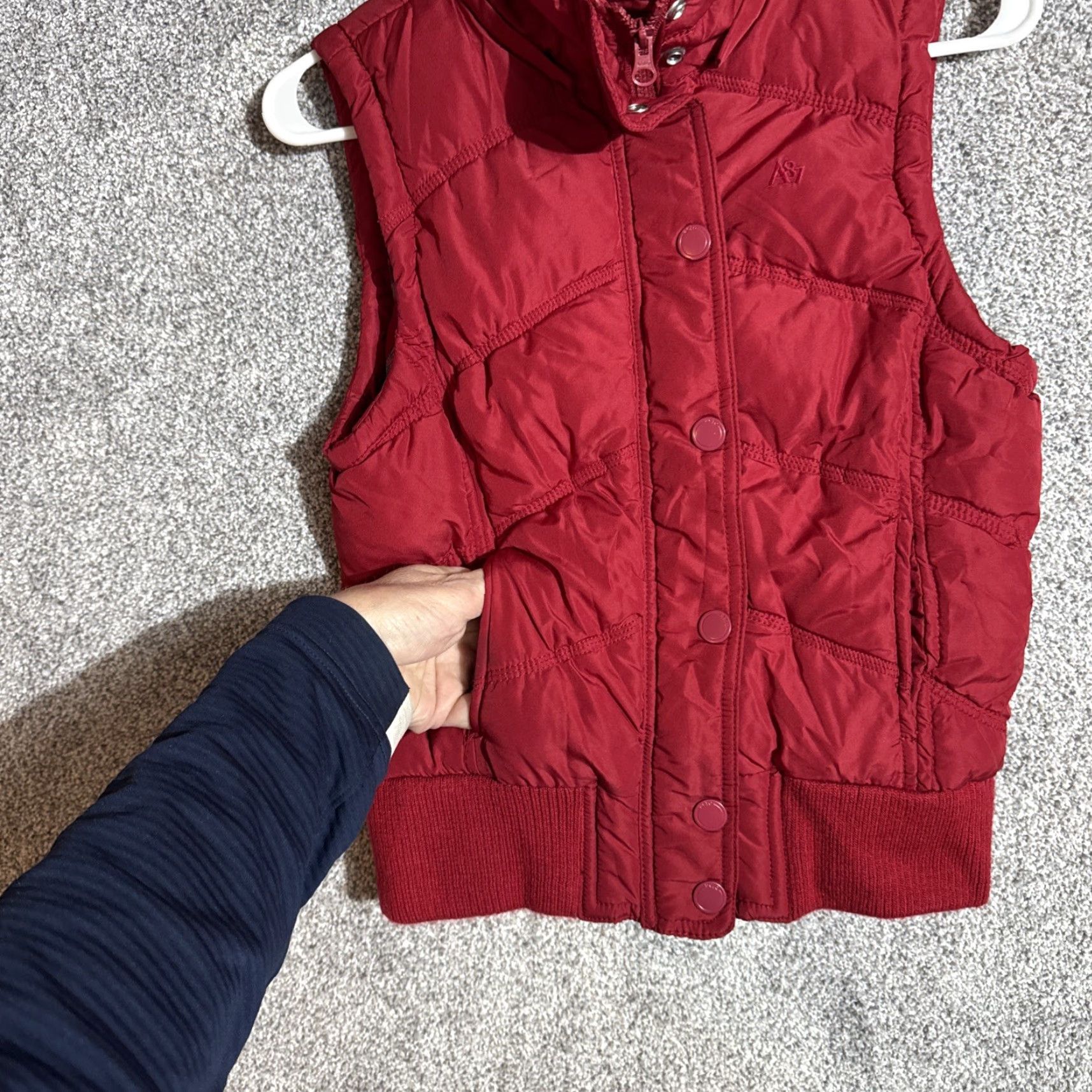 Vintage Aeropostale Vest Women Medium Red Puffer Streetwear Plaid Lined Warm Quilted Outdoor Size M / US 6-8 / IT 42-44 - 4 Thumbnail