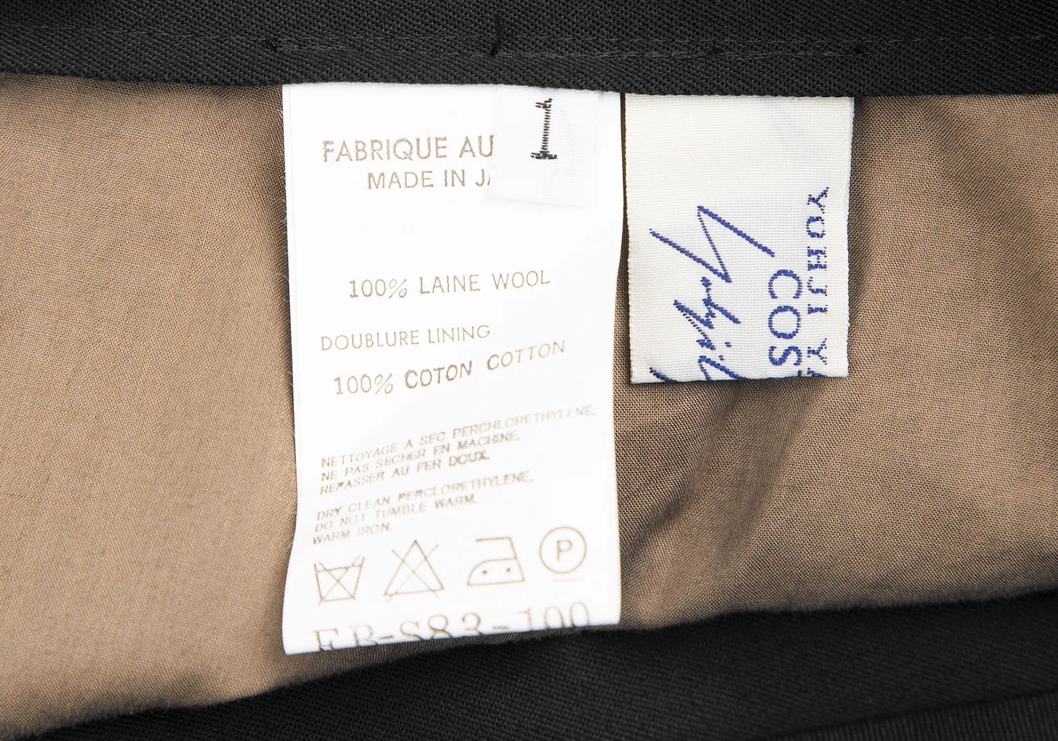 Yohji Yamamoto Yohji Yamamoto Costume Wool Gabardine Side Pocket Skirt Size US 30 / EU 46 - 14 Thumbnail
