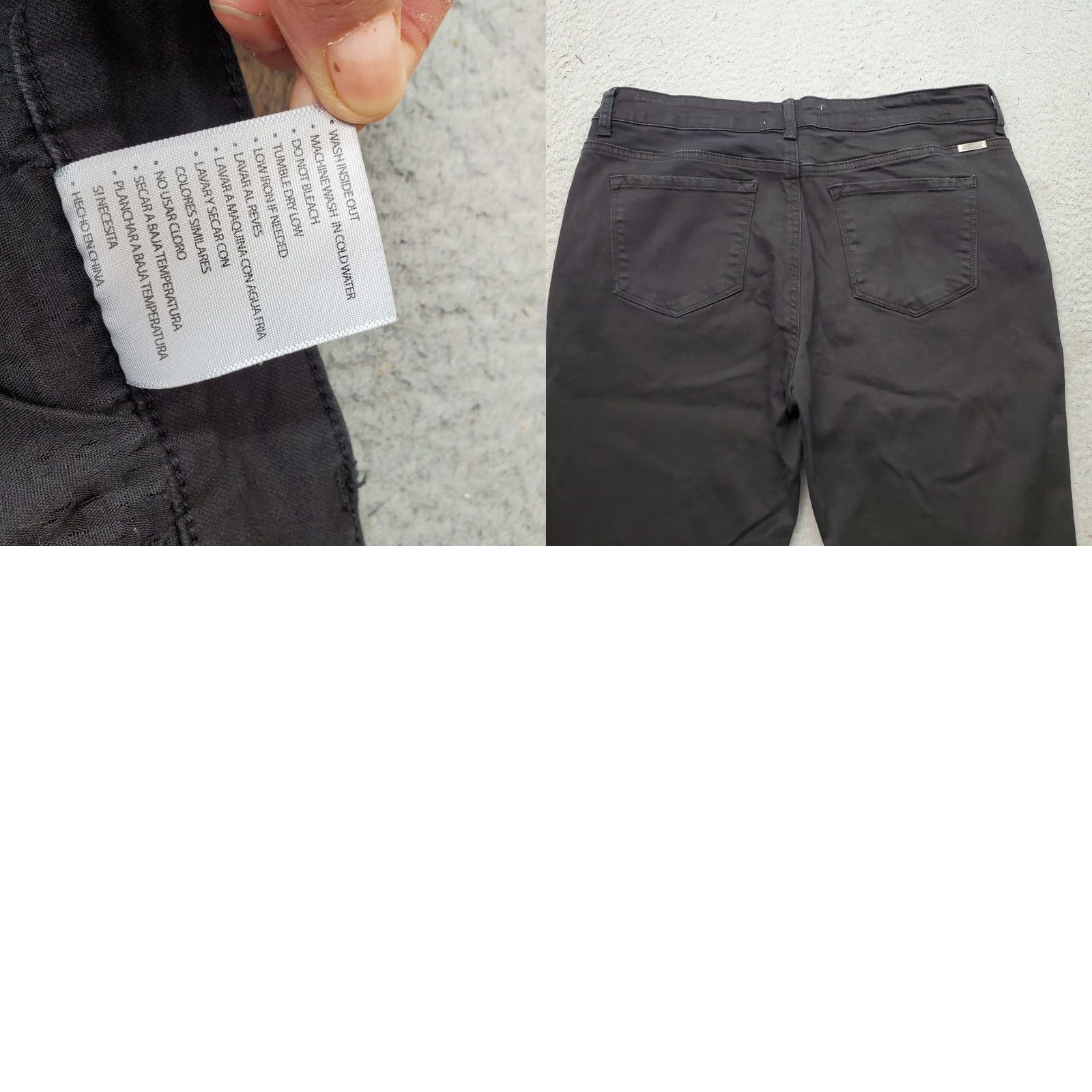 Vintage VINTAGE? No. KanCan Jeans Women Slim Black 5-Pocket Denim Skinny Button Flat Front 15/31 28in Inseam Pants NY? Size 36" / US 14 / IT 50 - 8 Thumbnail
