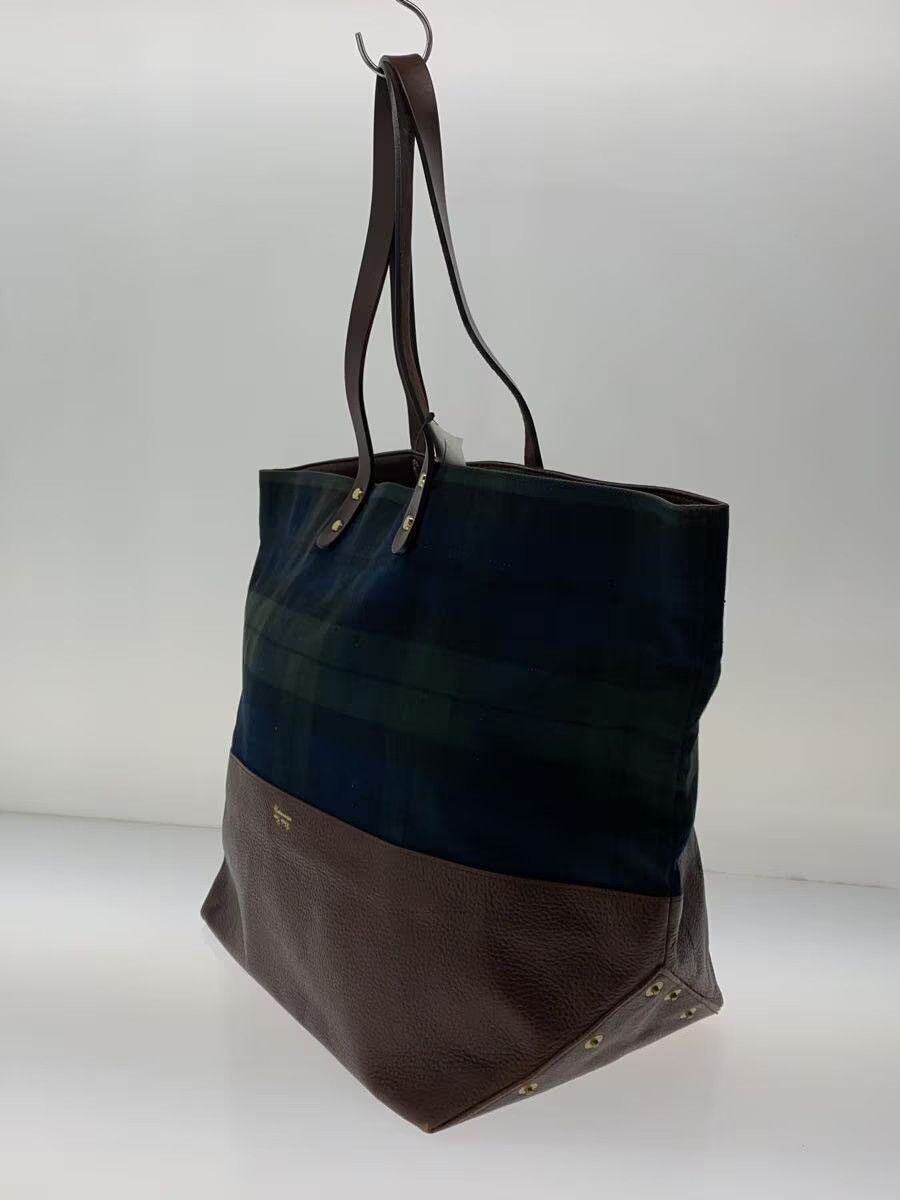 Undercover Plaid Leather Tote Bag Size ONE SIZE - 2 Thumbnail