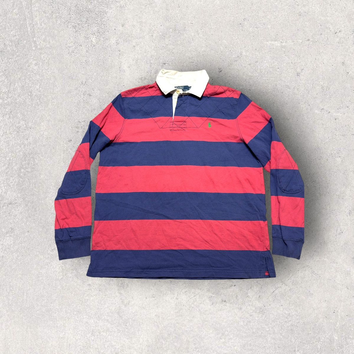 Polo Ralph Lauren × Vintage Vintage Polo long sleeve rugby shirt Size US XL / EU 56 / 4 - 1 Thumbnail