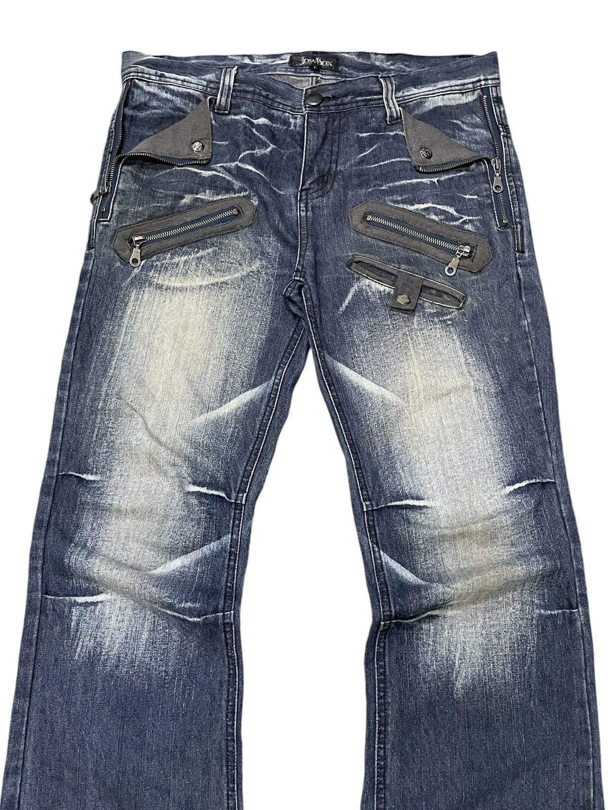 Hysteric Glamour × LOWBOX Lowbox Japan Claw Mark Whiskers Flared Jeans Size US 34 / EU 50 - 7 Thumbnail
