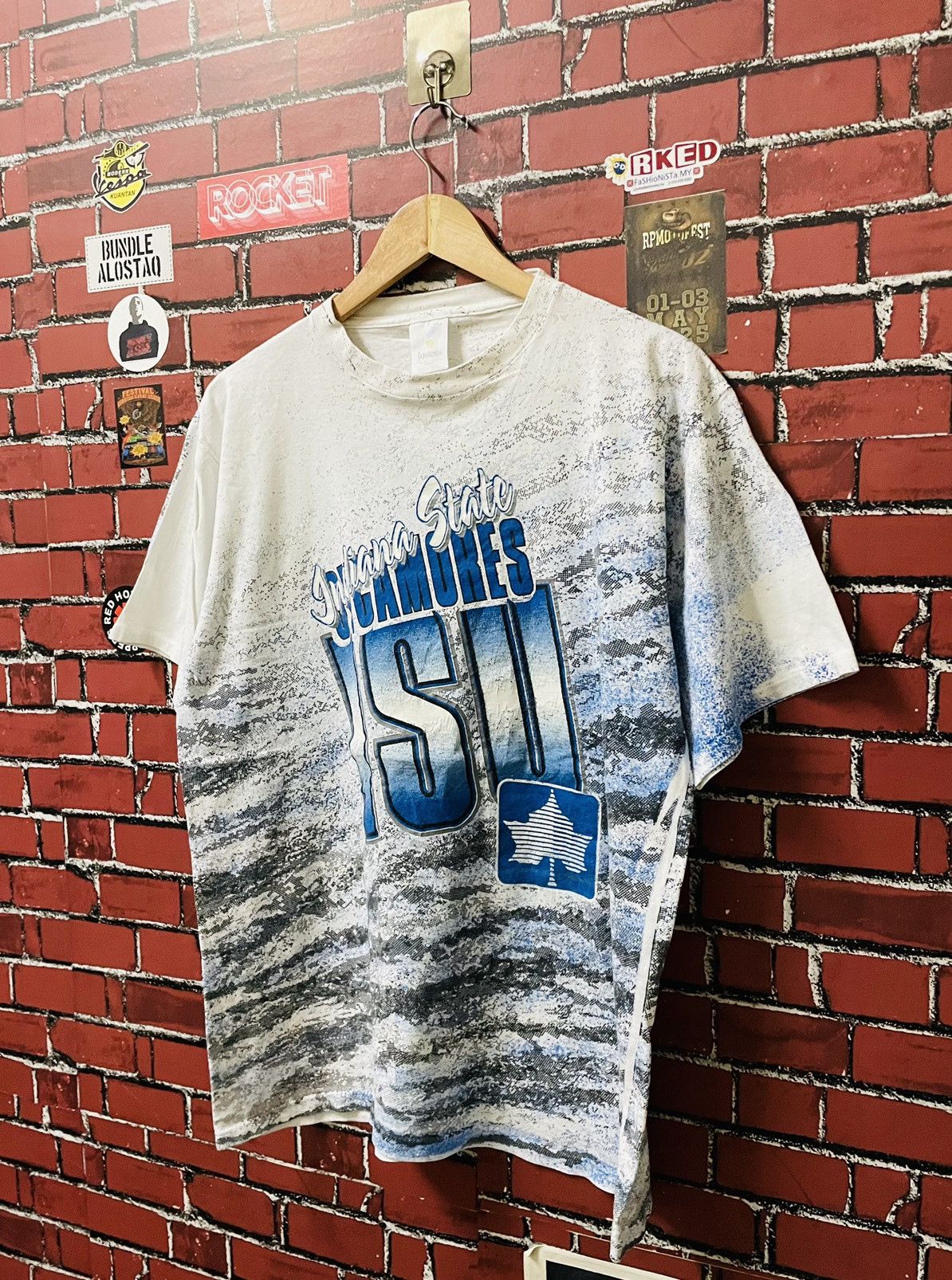 Vintage VINTAGE INDIANA STATE USA FULLPRINT SHIRTS 90s Size US L / EU 52-54 / 3 - 2 Thumbnail