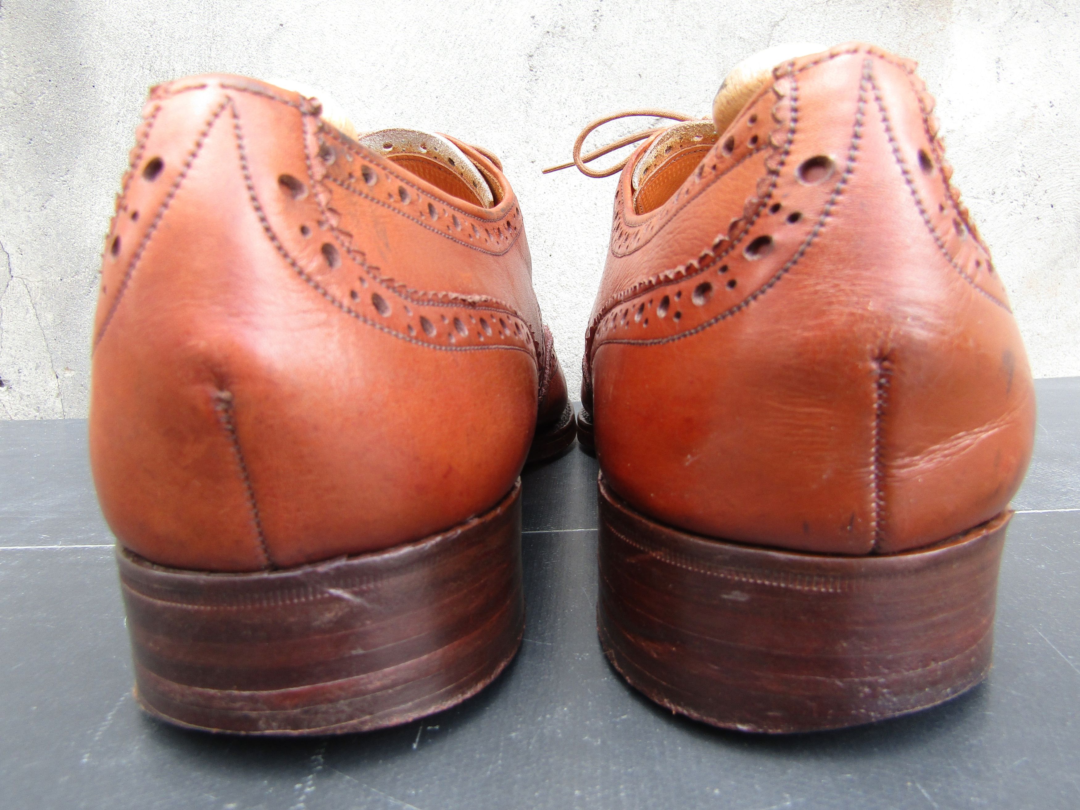 Tricker's Trickers Vintage Wingtip Leather Brogue Derby Size US 8.5 / EU 41-42 - 7 Thumbnail