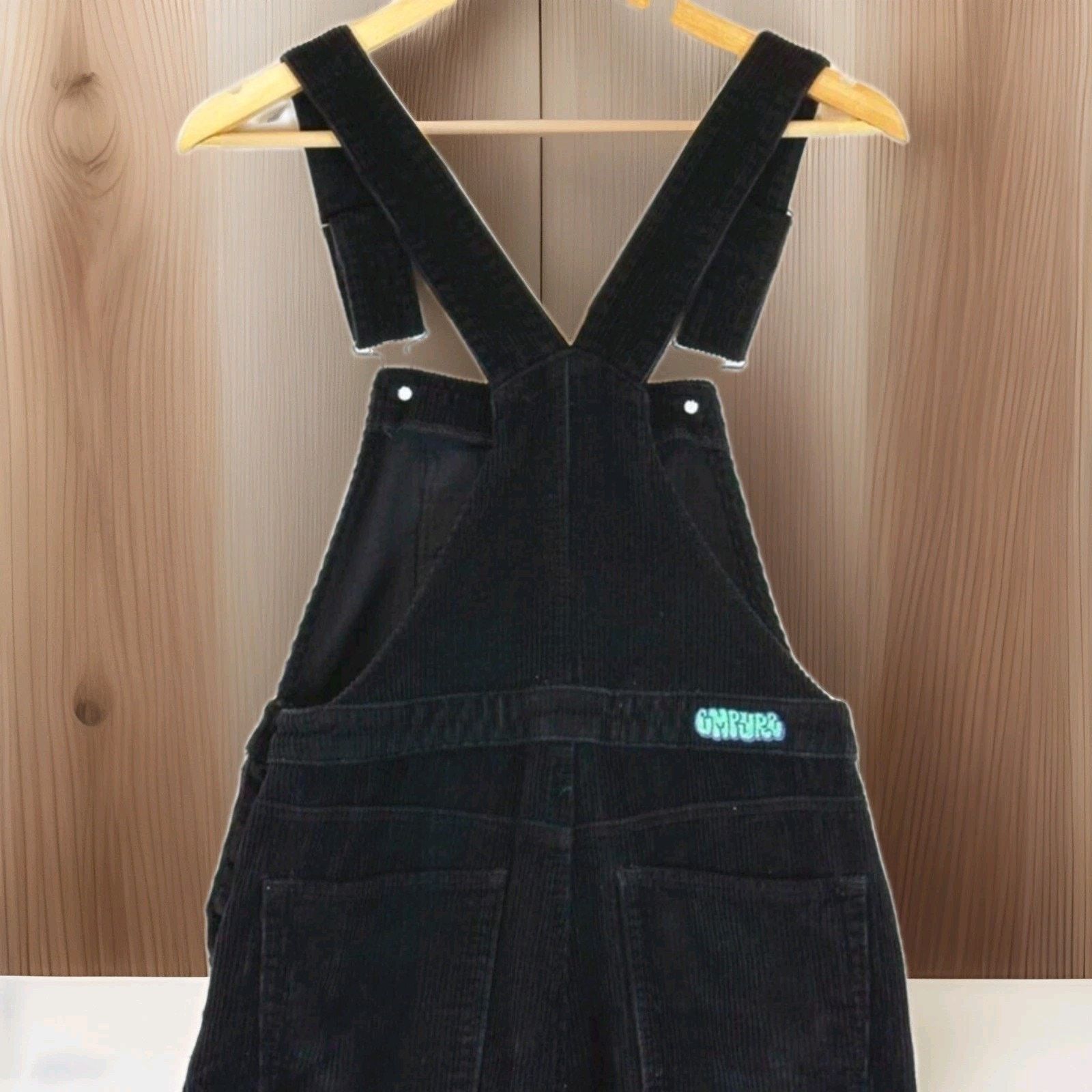 Empyre Empyre Skater Overall Corduroy Black Y2K 90s Grunge Cord XL Size 30" / US 8 / IT 44 - 6 Thumbnail