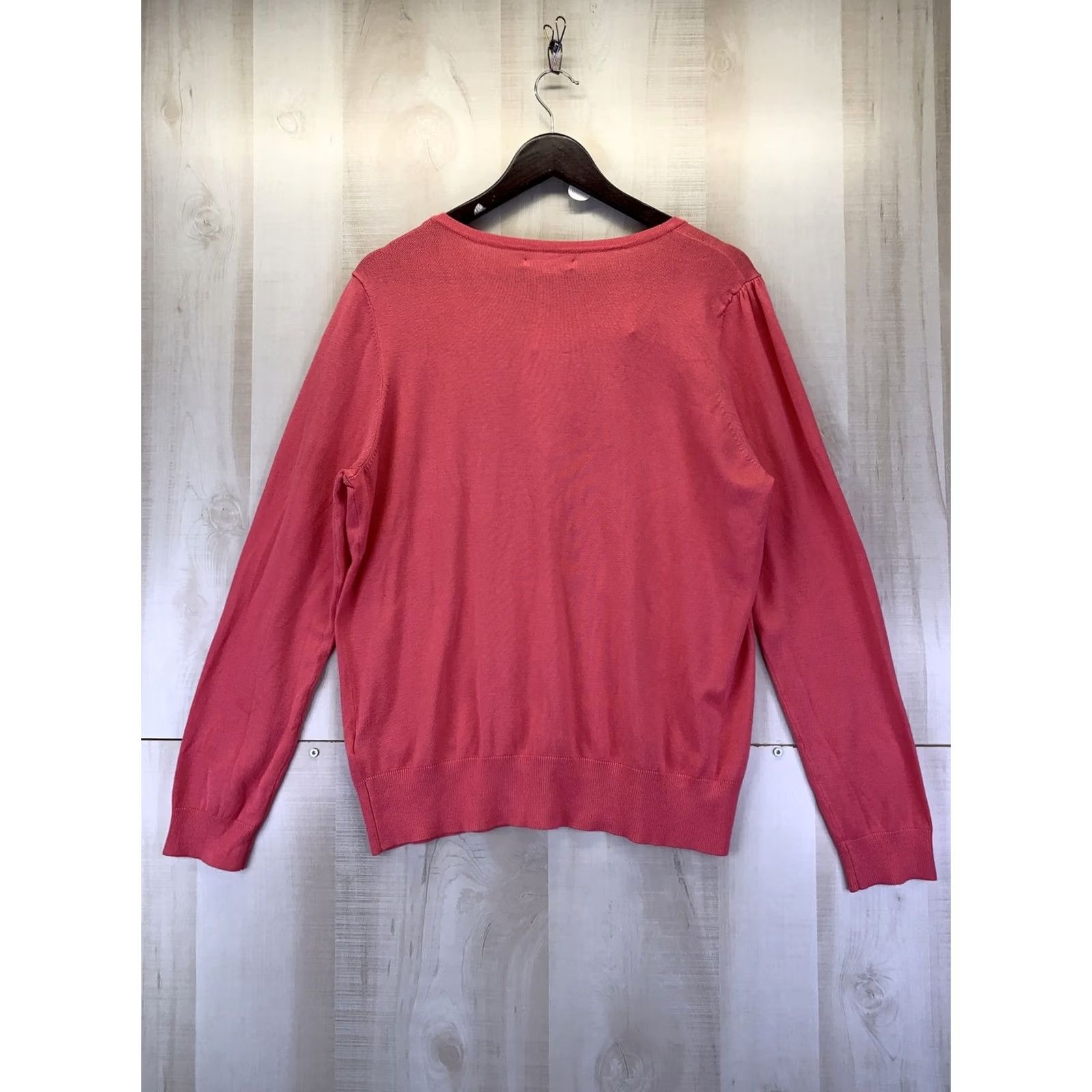 Kenneth Cole Kenneth Cole Cardigan Knit Womens XL Deep Coral Rose NWD-10486 Size XL / US 12-14 / IT 48-50 - 6 Thumbnail