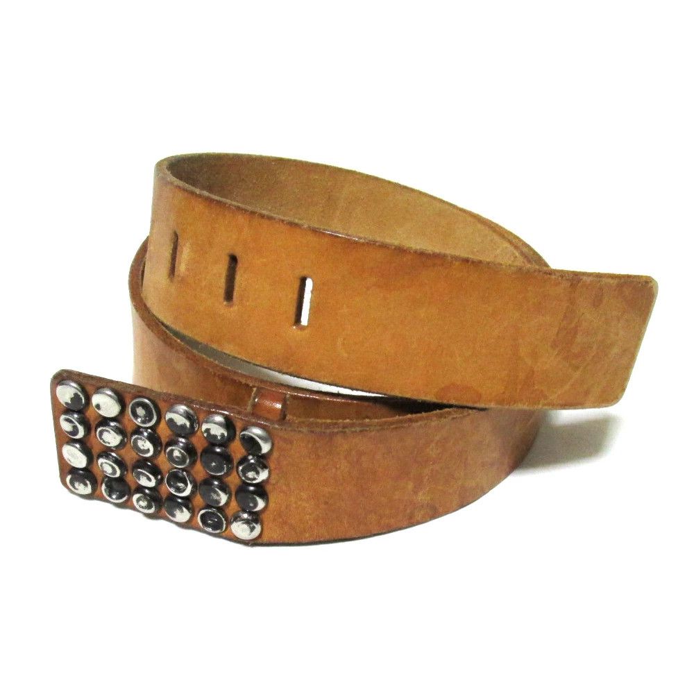 Yohji Yamamoto Yohji Yamamoto POUR HOMME Studded Leather Belt Size ONE SIZE - 1 Thumbnail