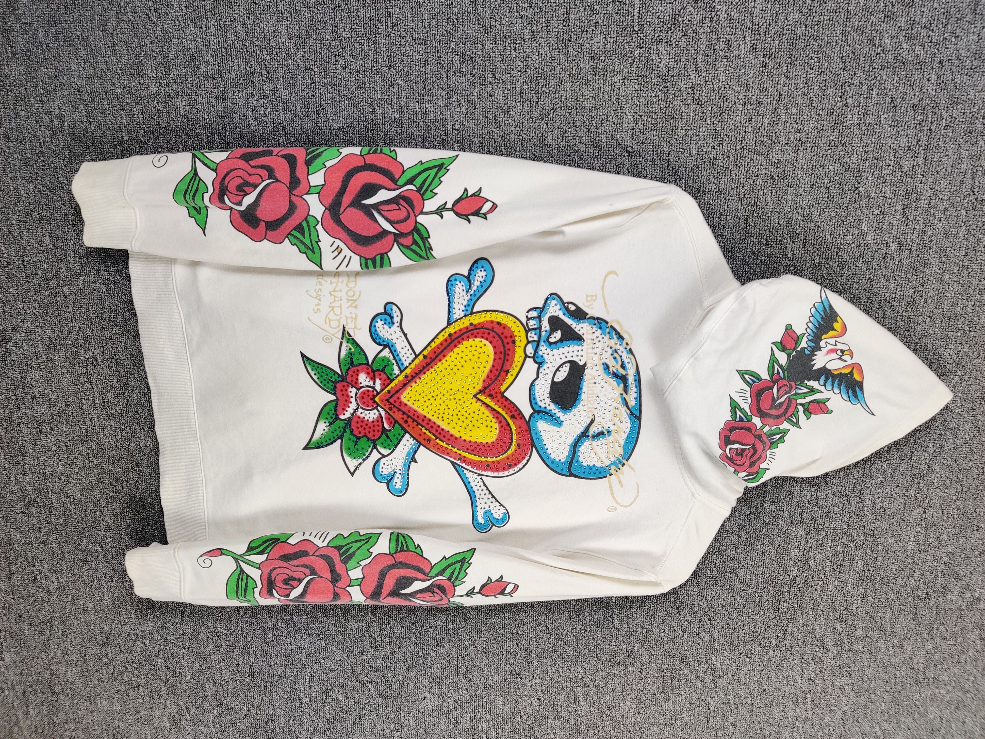 Ed Hardy Vintage Ed Hardy Christian Audigier Hoodie Nice Design Size US M / EU 48-50 / 2 - 6 Thumbnail