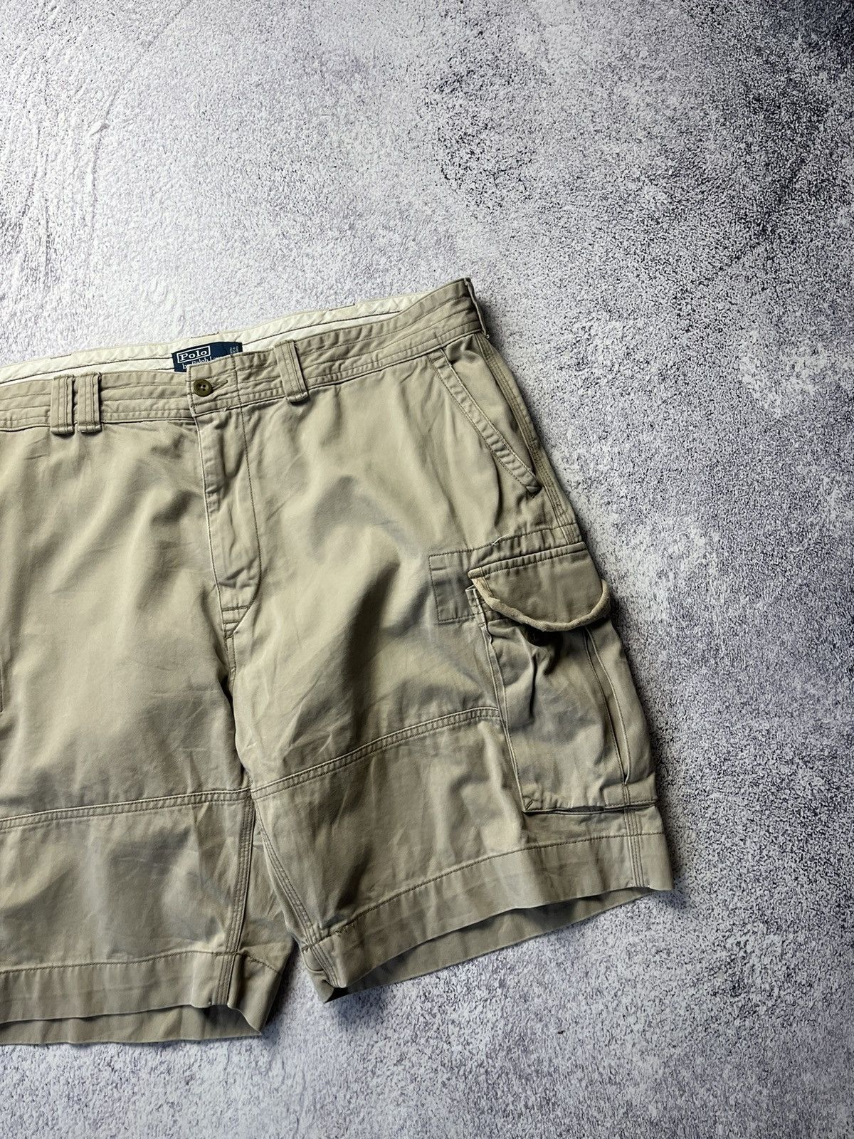 Polo Ralph Lauren Vintage Polo Ralph Lauren Distressed Cargo Shorts double kne Size US 42 / EU 58 - 3 Thumbnail