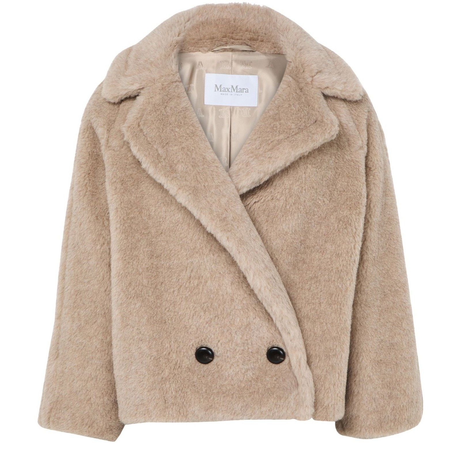 MAX MARA SABBIA Alpaca/Cashmere/Silk Cropped Coat New & Auth