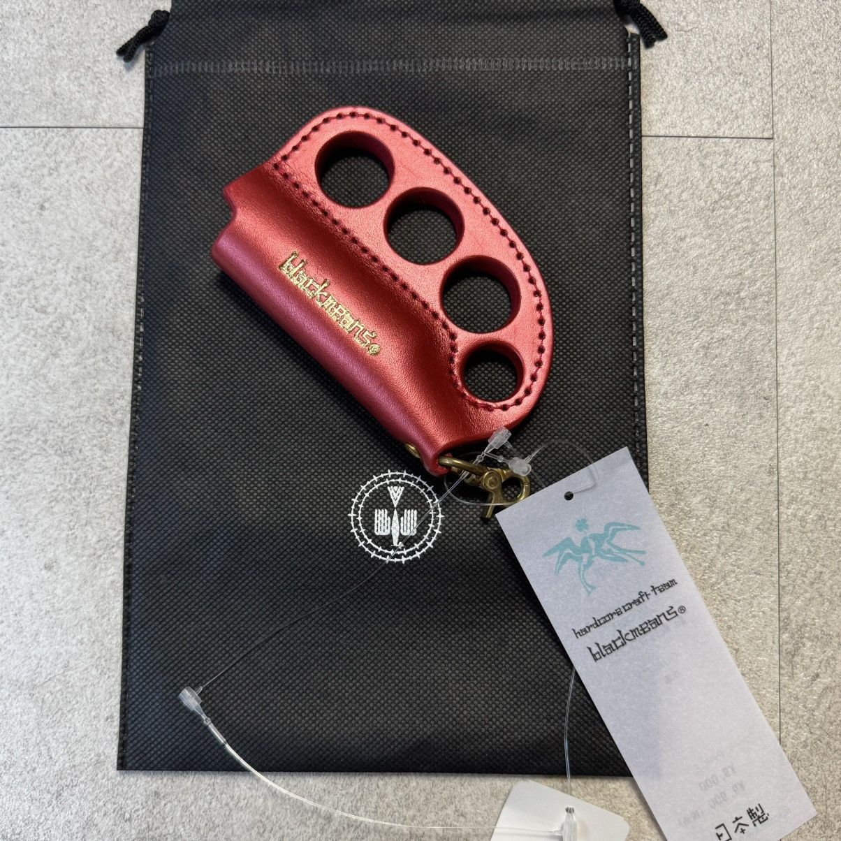 Blackmeans Blackmeans Carlskin Lether Red Lighter Case Size ONE SIZE - 3 Thumbnail