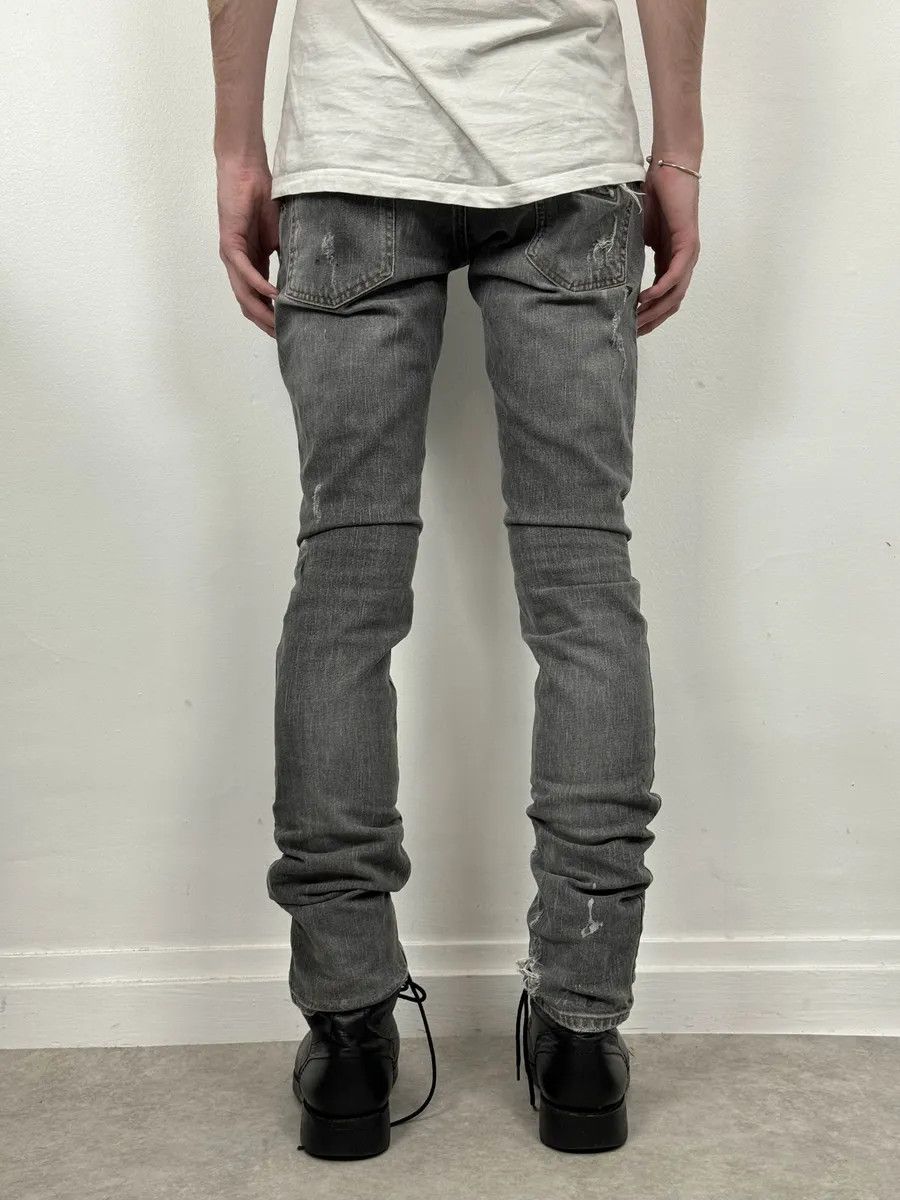 Dolce & Gabbana AW2012 Dolce & Gabbana Grey Distressed Slim Denim Jeans Size US 39 - 3 Thumbnail